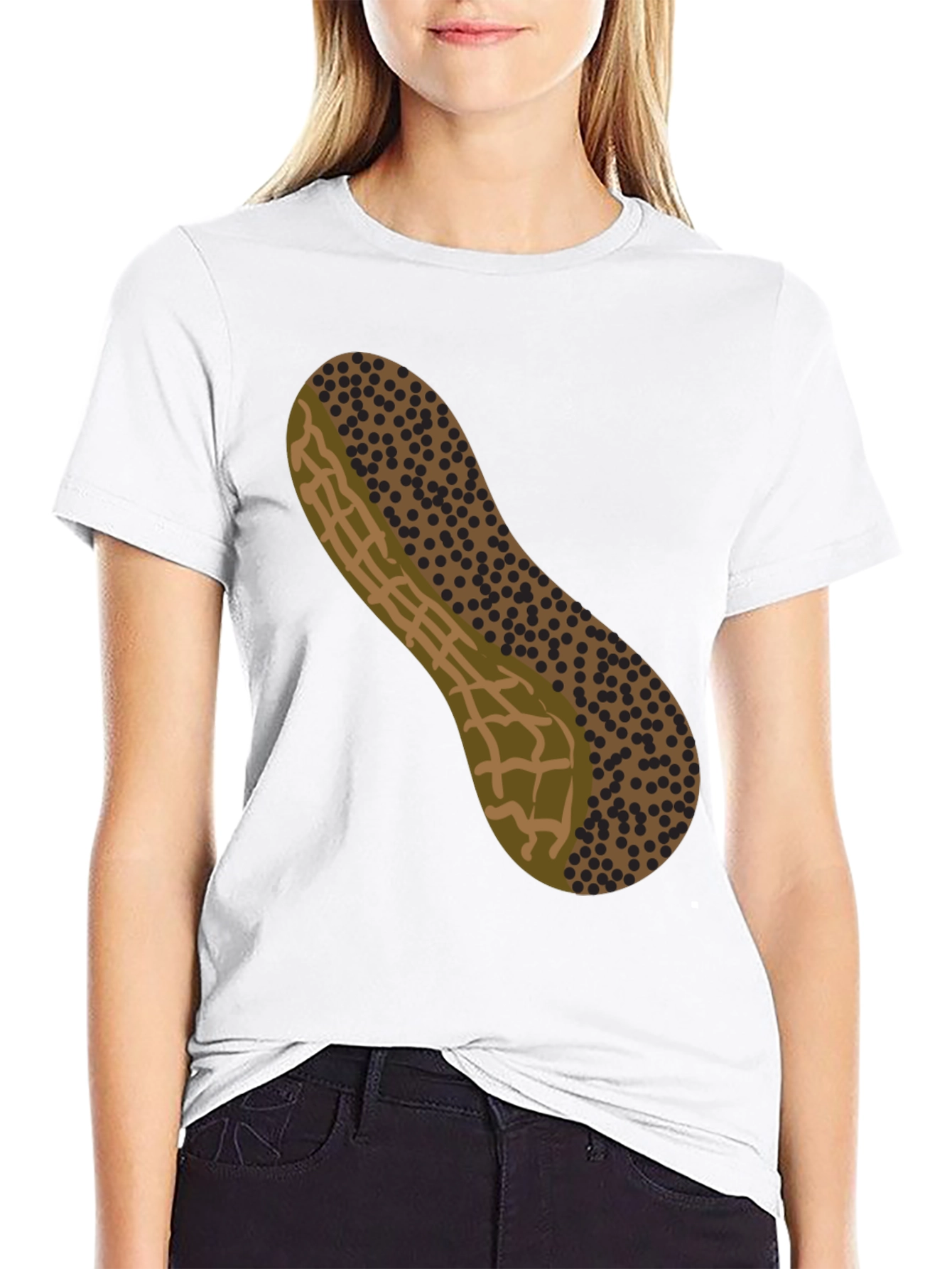 Black Peanut Graphic T-Shirt - Novelty Design view 9
