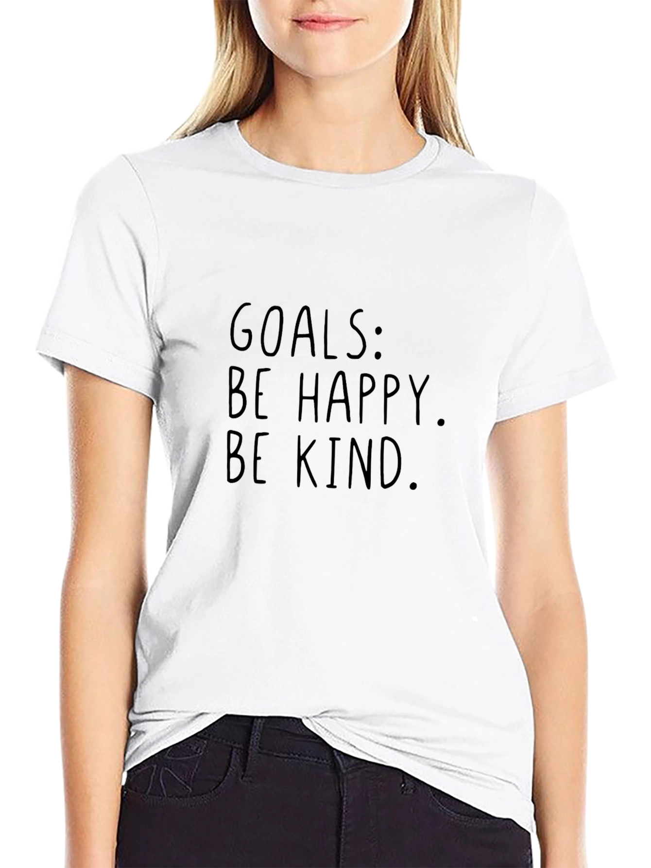 Black Goals: Be Happy Be Kind Graphic Tee view 9