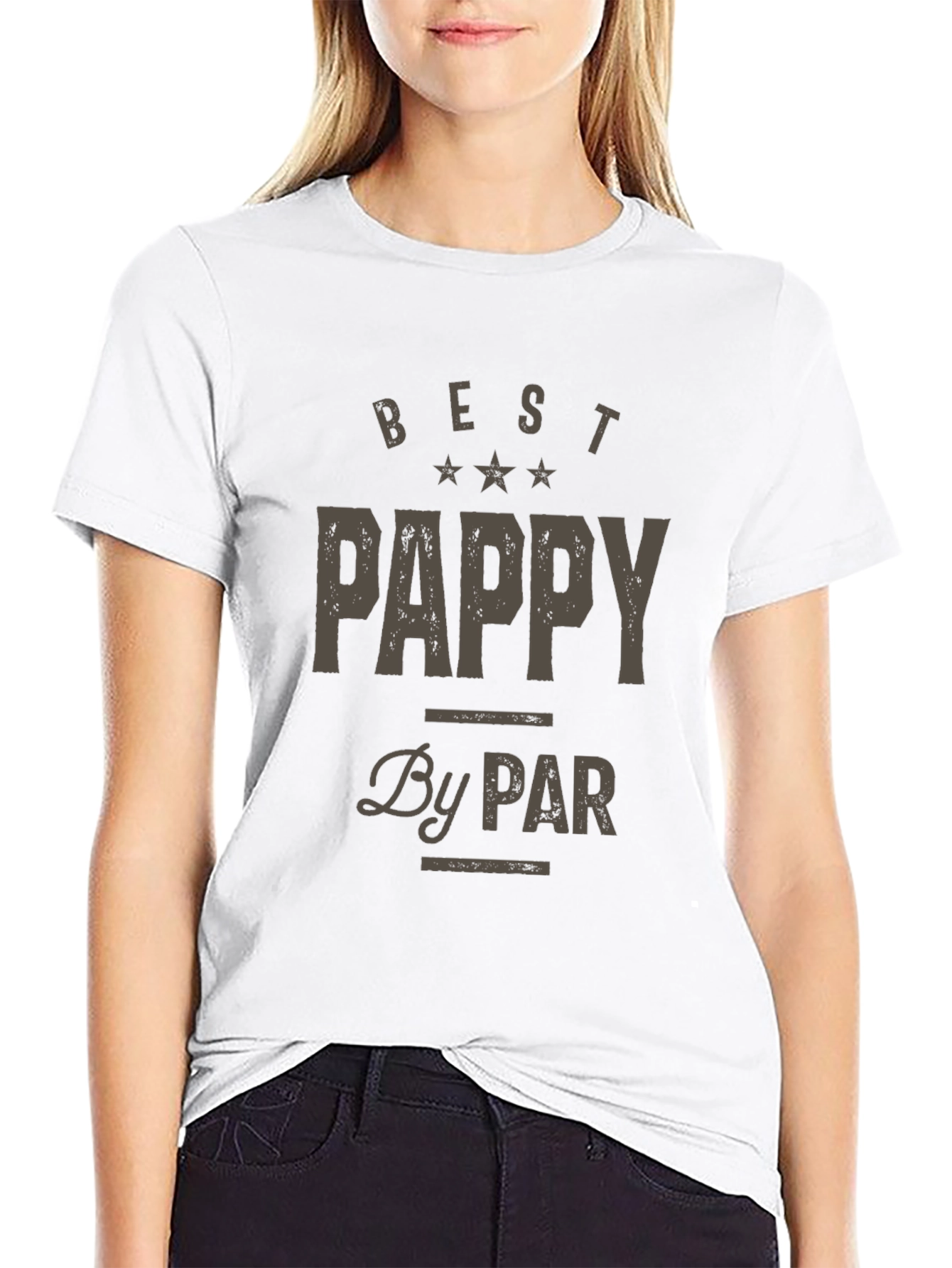 Black Best Pappy By Par T-Shirt Golfing Grandfather Tee view 9