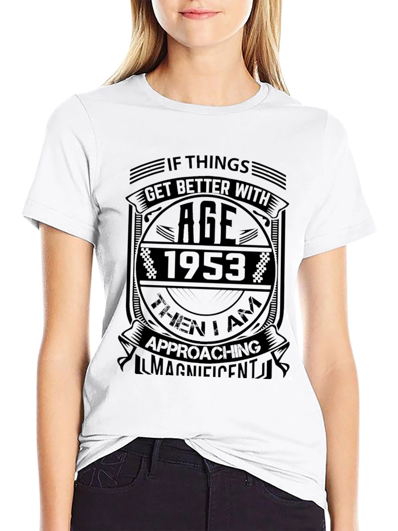 Black Funny 1953 Birthday Gift T-Shirt - Get Better with Age view 9