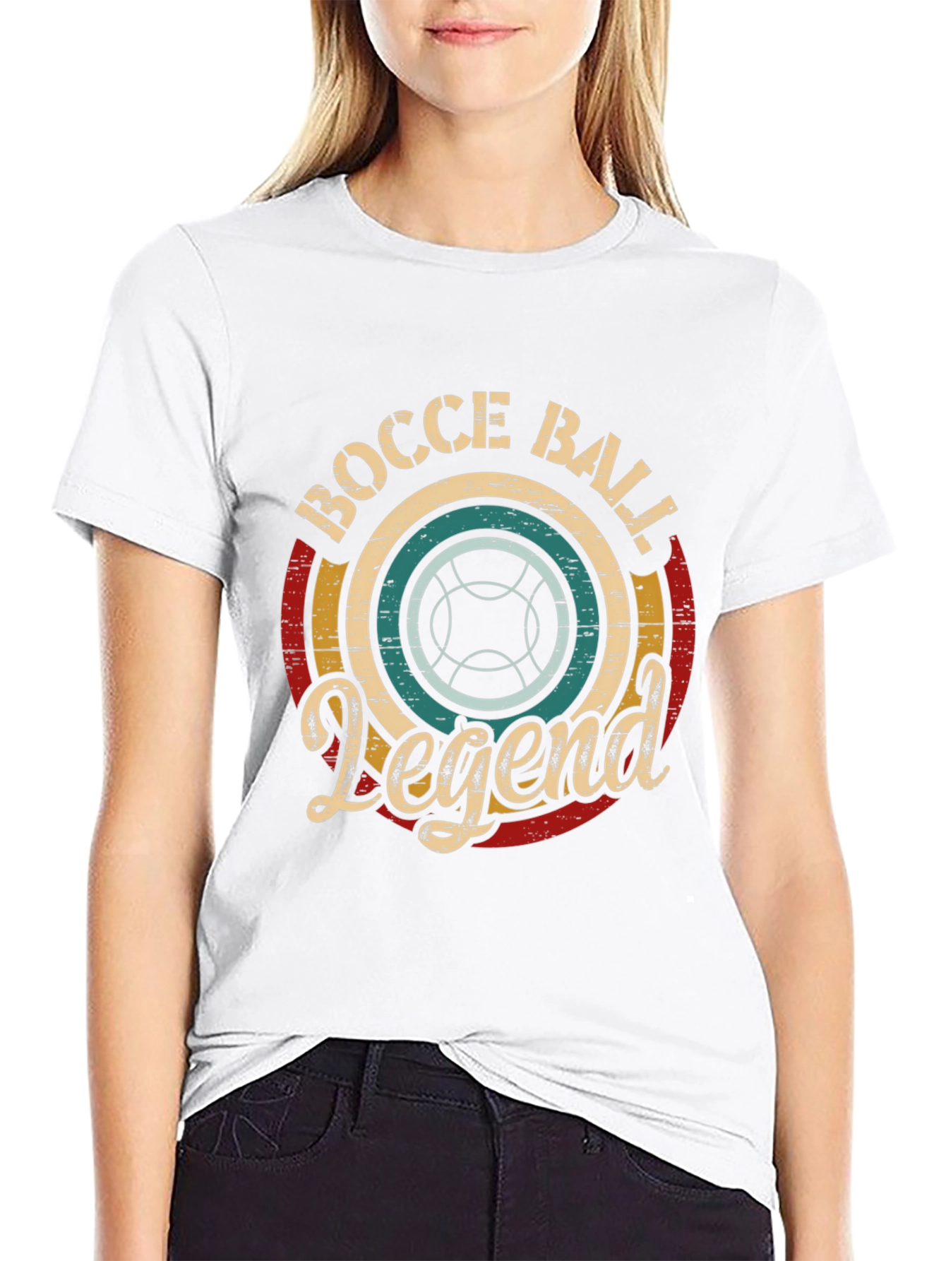 Black Bocce Ball Legend T-Shirt - Vintage Style view 9
