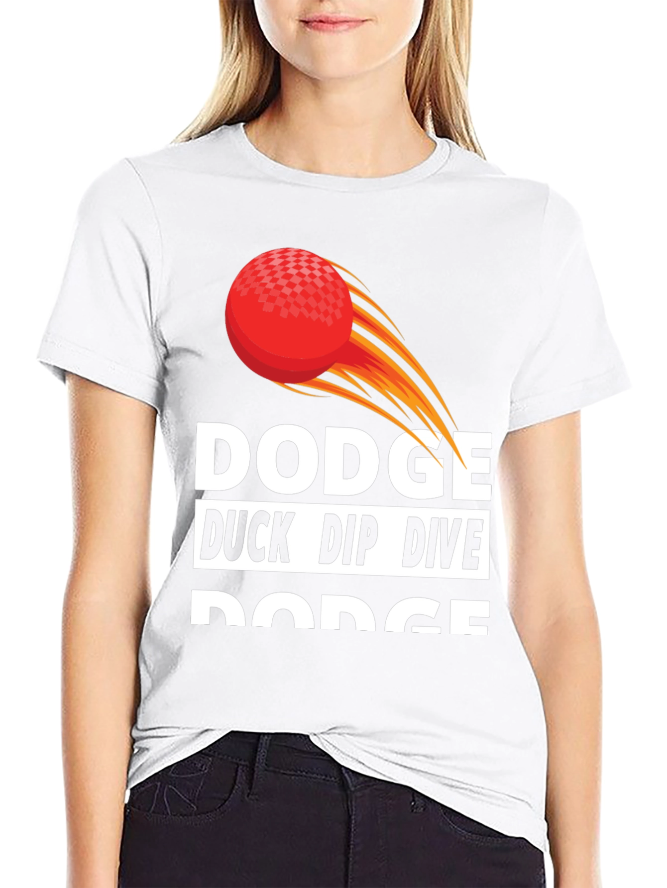 Black Dodge Duck Dip Dive Dodge T-Shirt view 9
