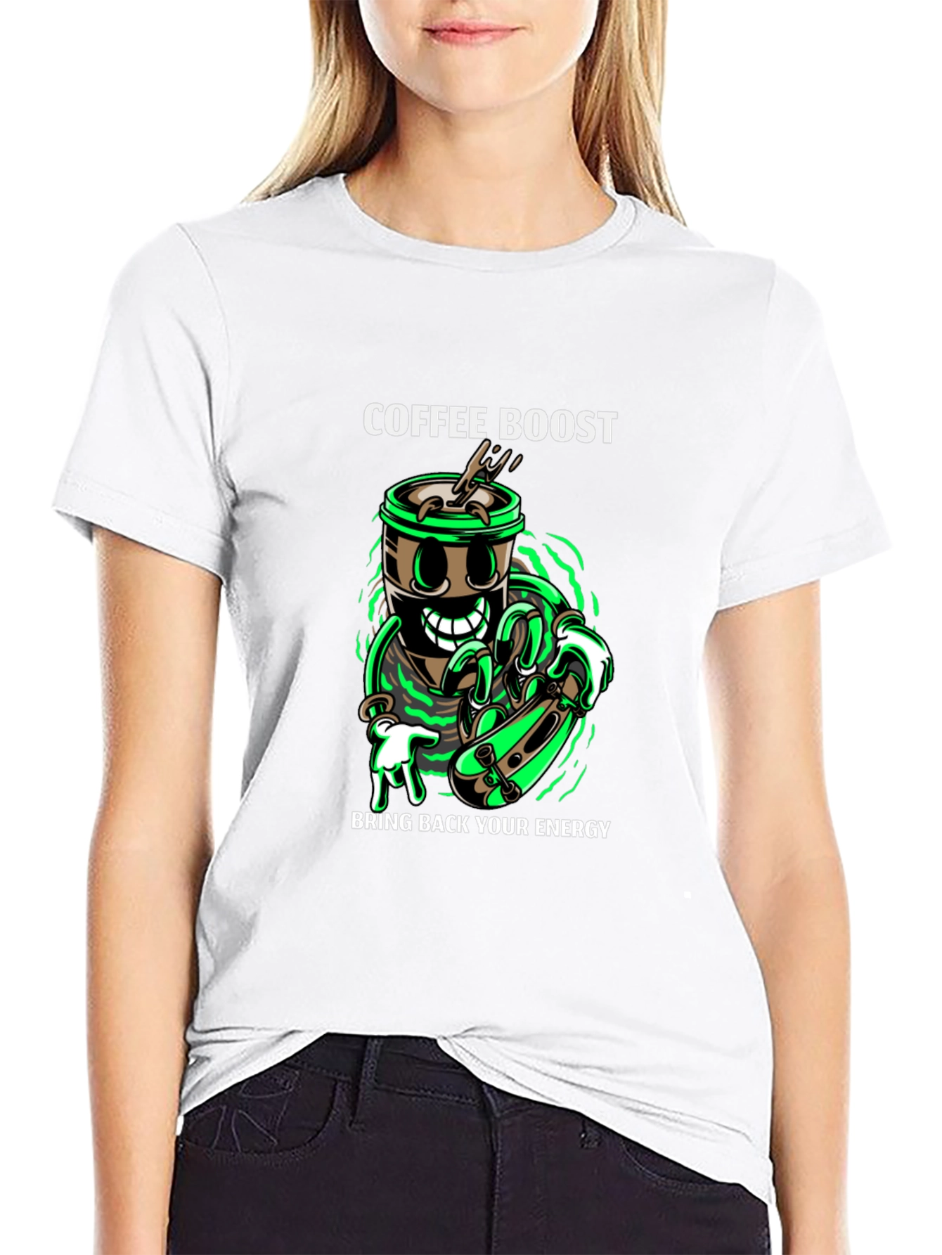Black Coffee Boost Graphic T-Shirt - Energy Recharge view 9