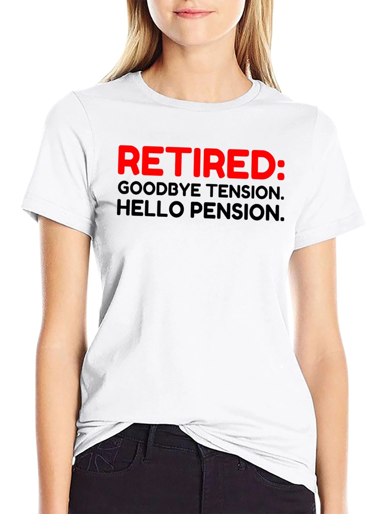 Black Retired: Goodbye Tension, Hello Pension T-Shirt view 9