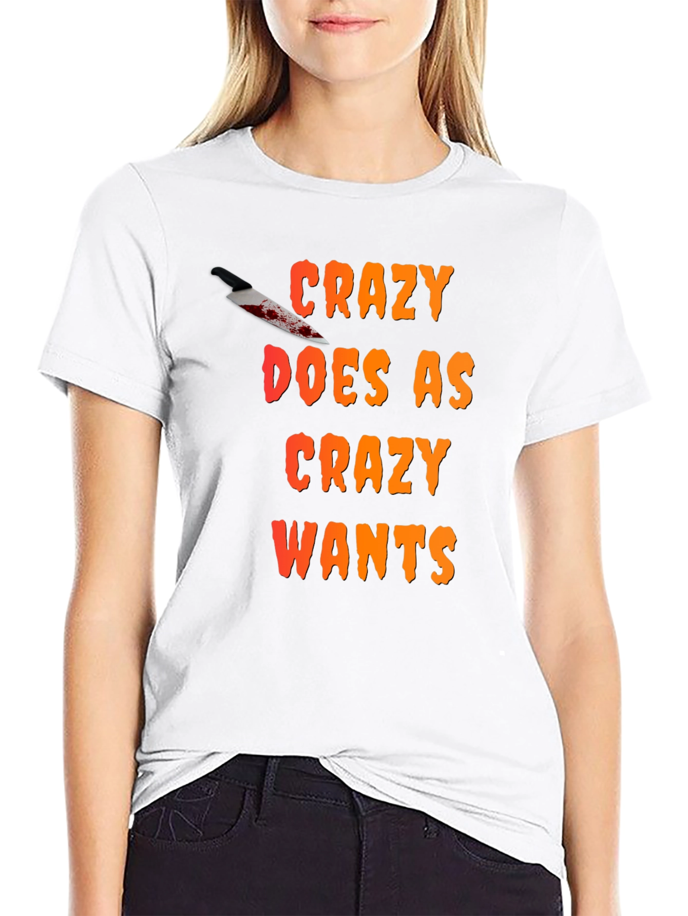 Black Crazy Wants T-Shirt view 9