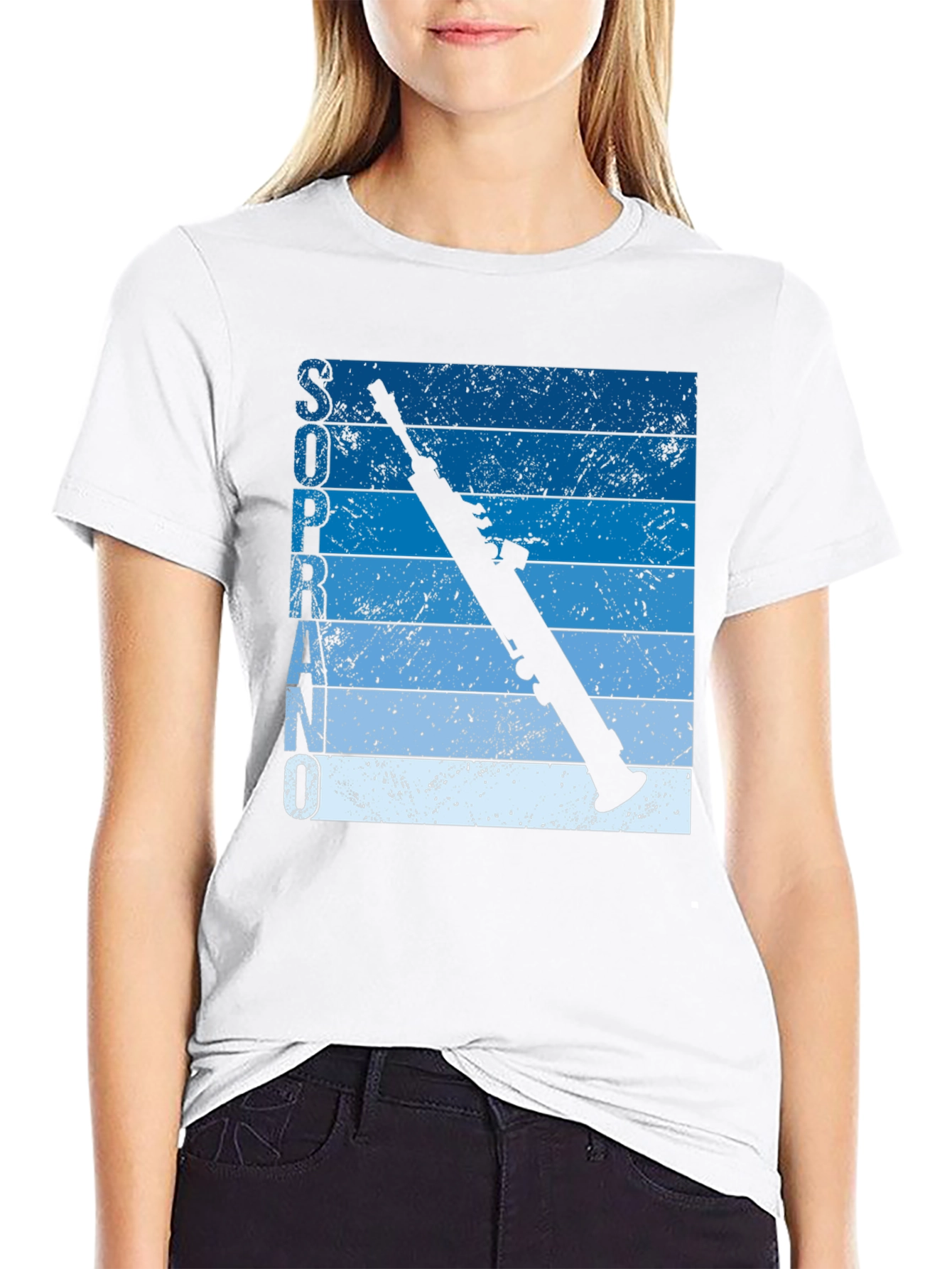 Black Soprano Clarinet Graphic Tee - Musician's Style view 9