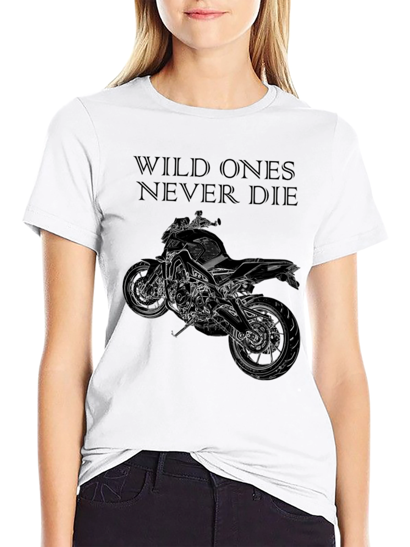 Black Wild Ones Motorcycle Graphic Tee view 9