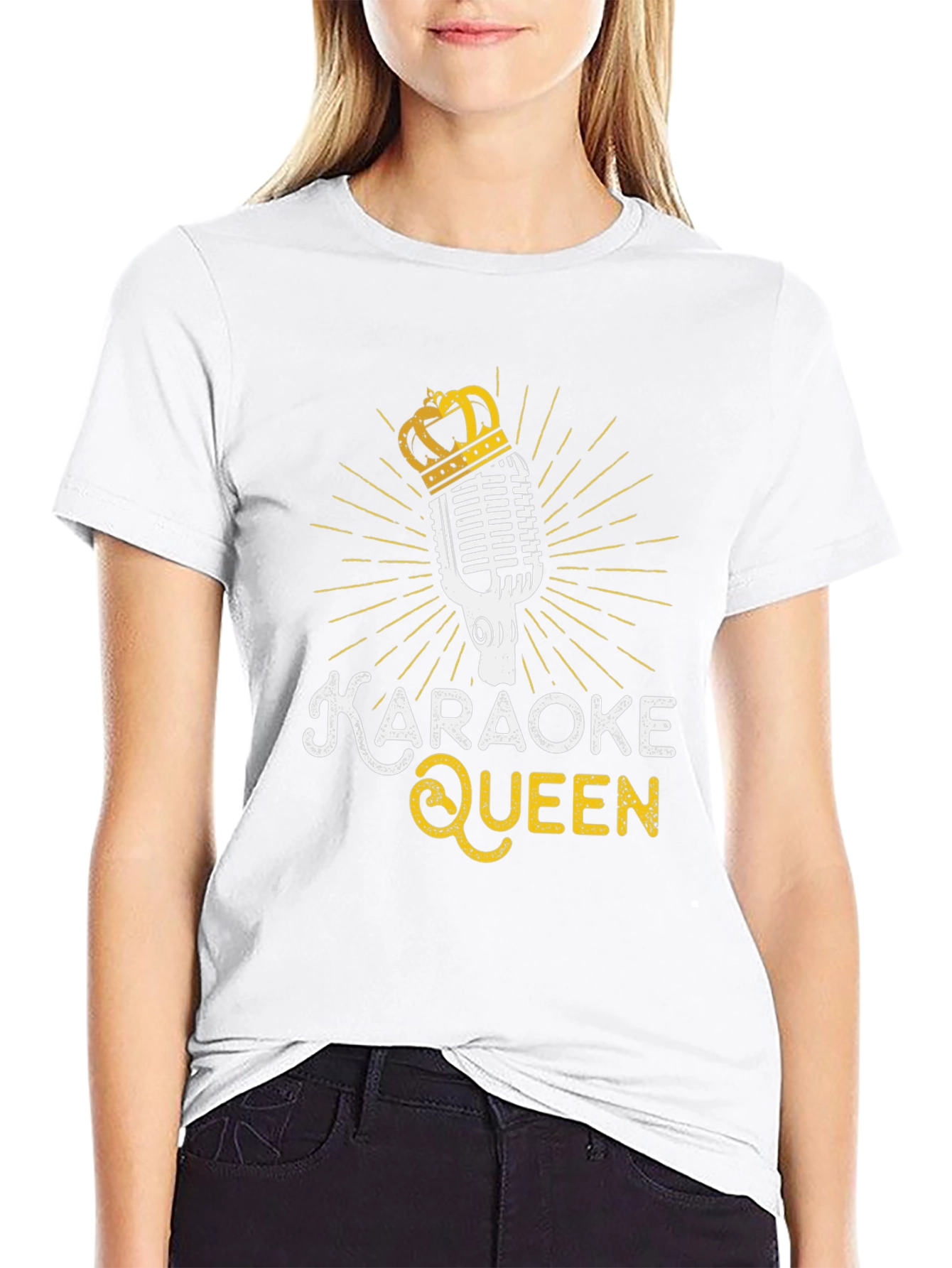 Black Karaoke Queen Black T-Shirt view 9