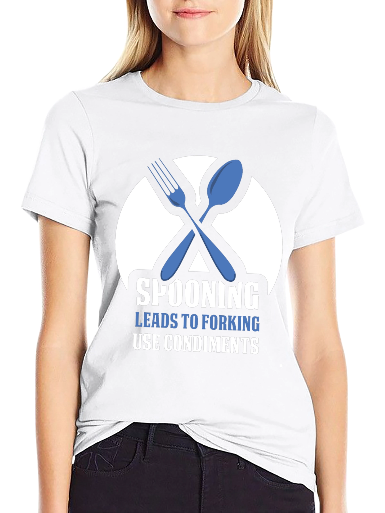 Black Spooning Leads to Forking T-Shirt view 9