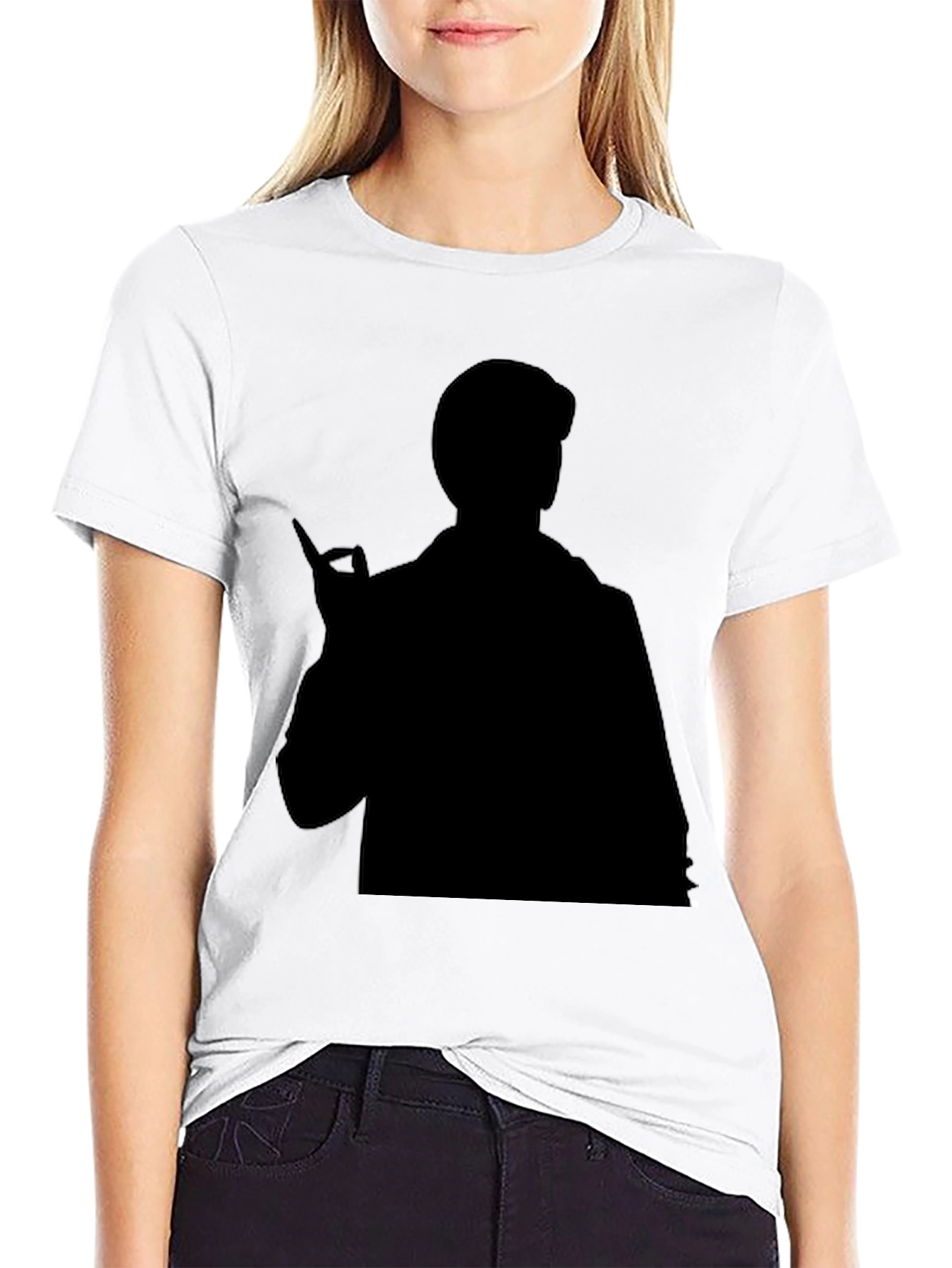 Black Silhouette Graphic Tee - Men's Black T-Shirt view 9