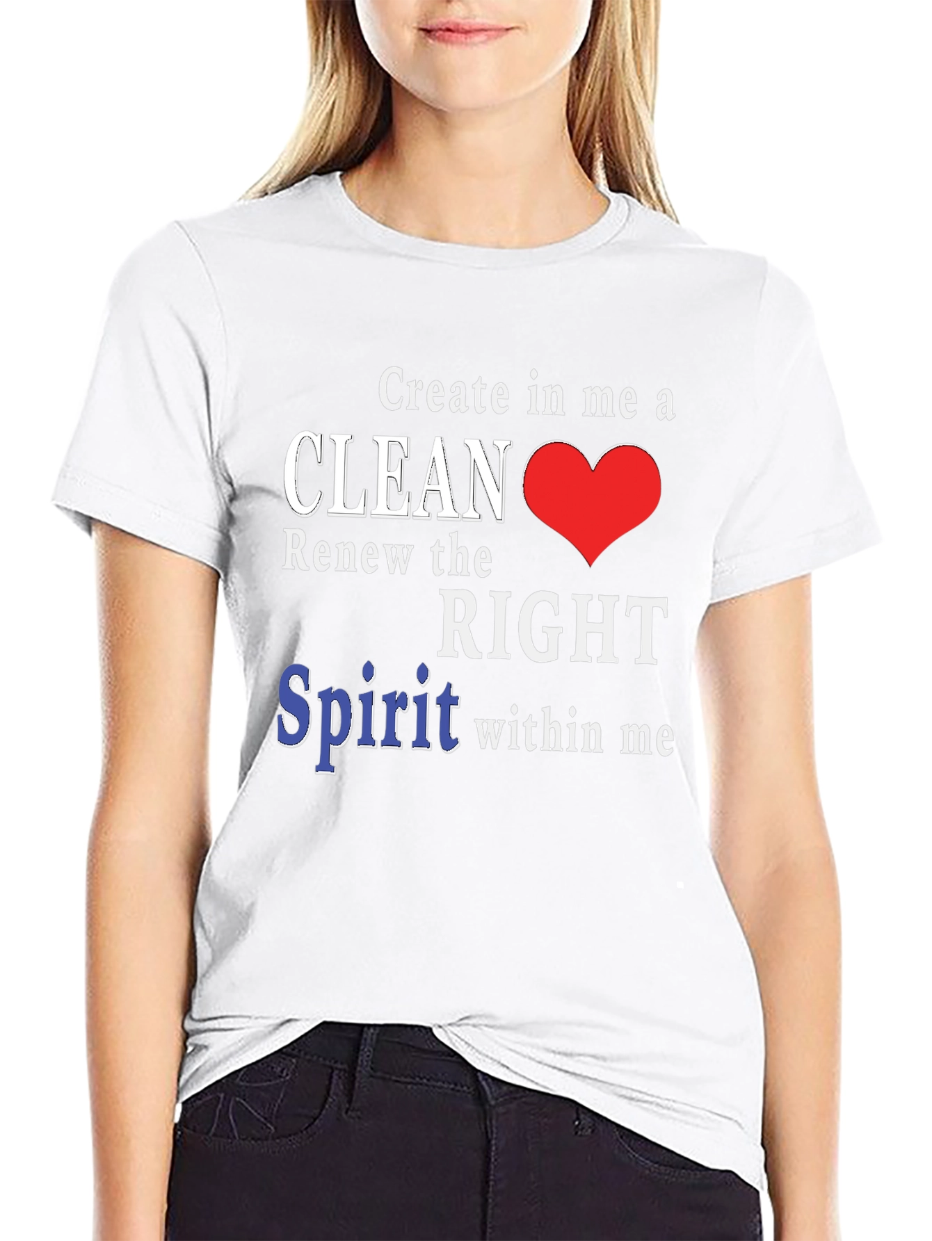 Black Clean Heart T-Shirt - Christian Inspired Design view 9