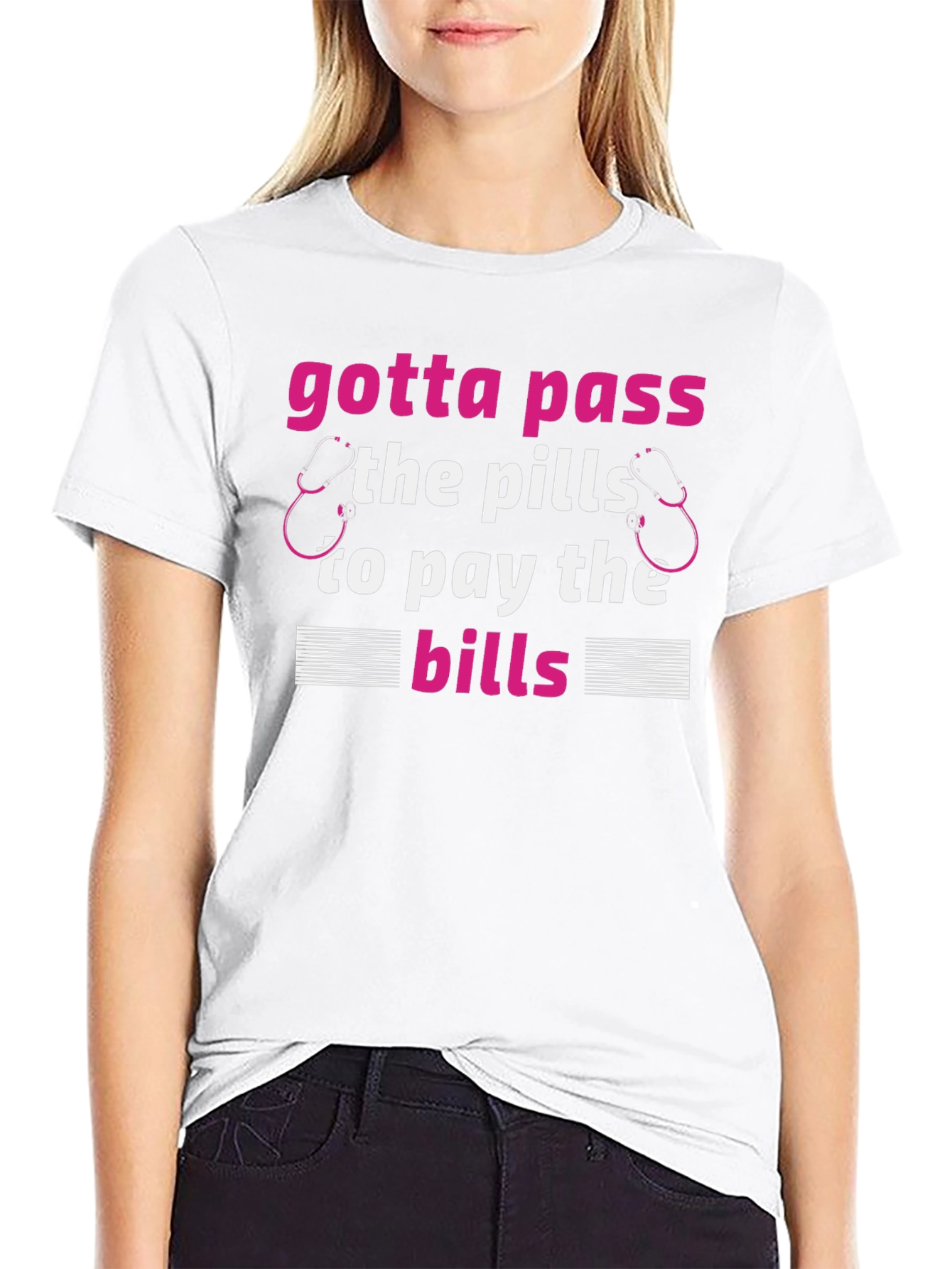 Gotta Pass The Pills Graphic Tee - Black - 9