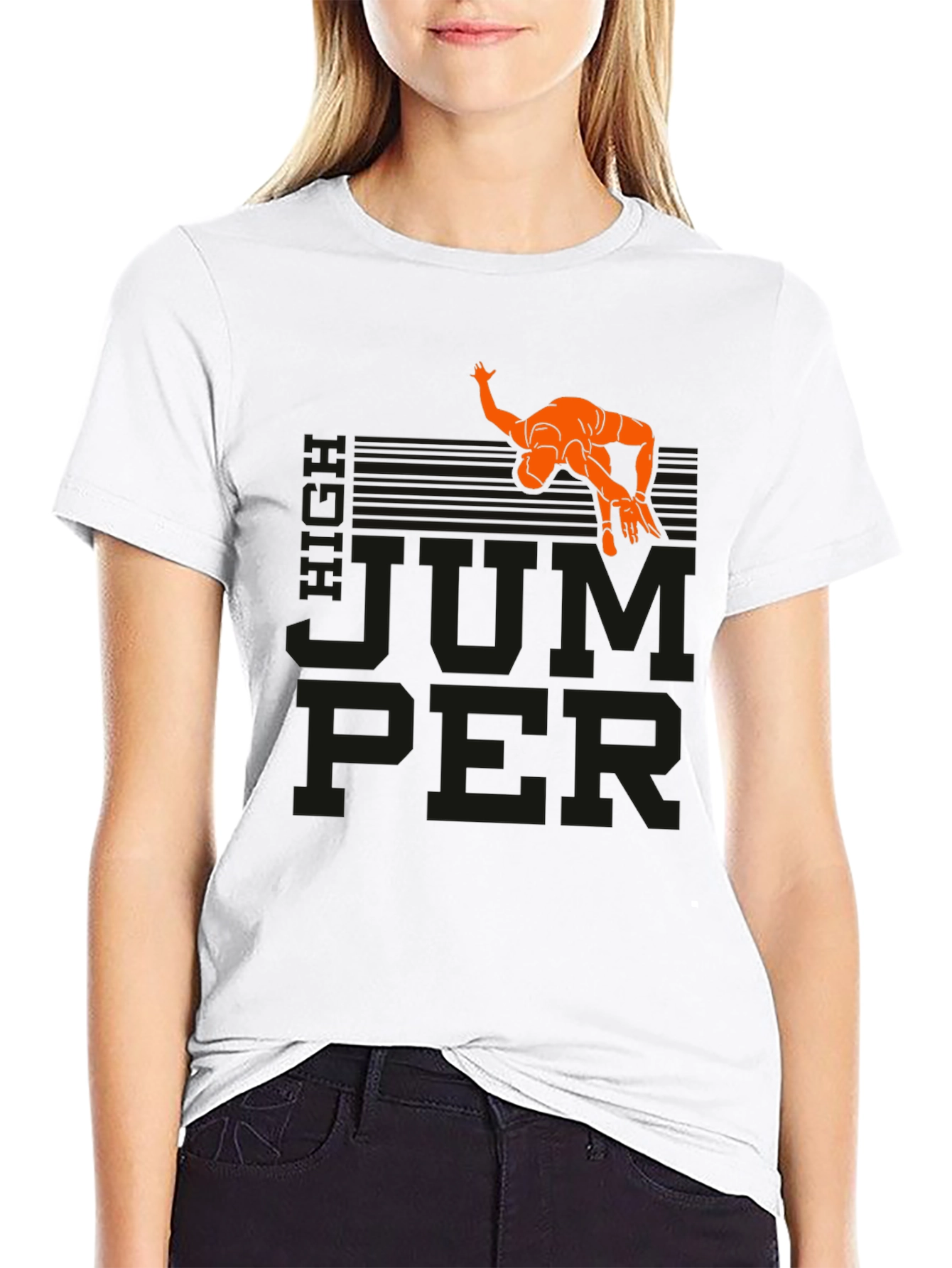 Black Jumper Graphic Tee - Black Casual T-Shirt view 9