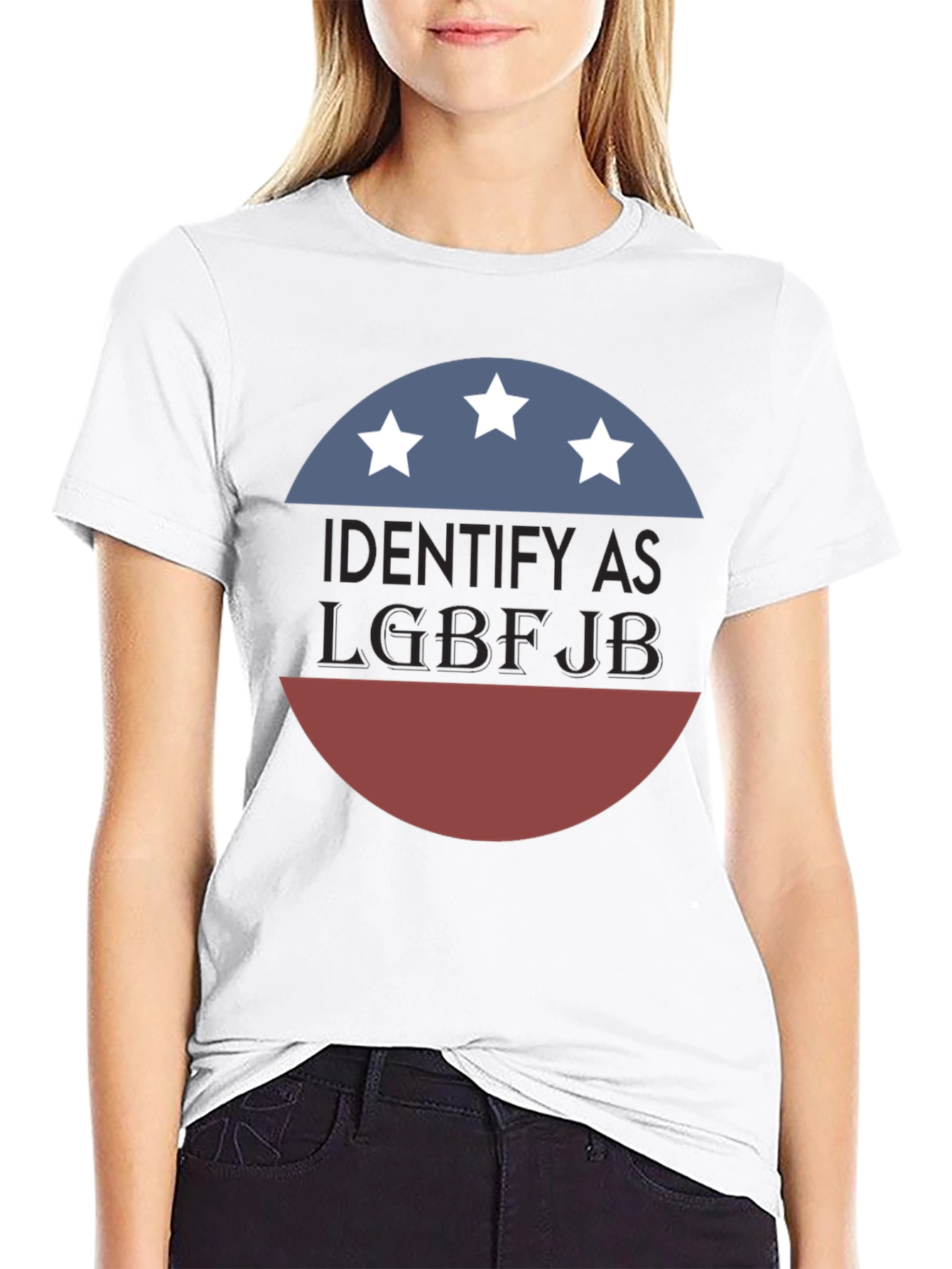 Black Identify As LGBFJB T-Shirt view 9