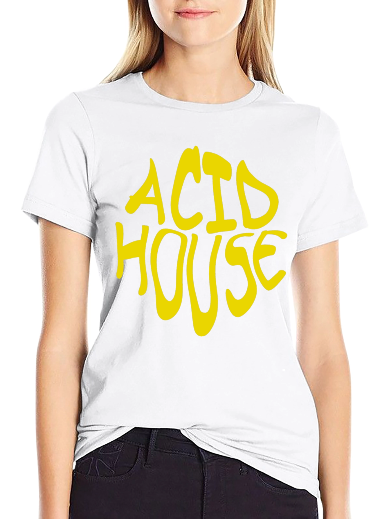 Black Acid House Graphic Tee - Vintage Rave T-Shirt view 9