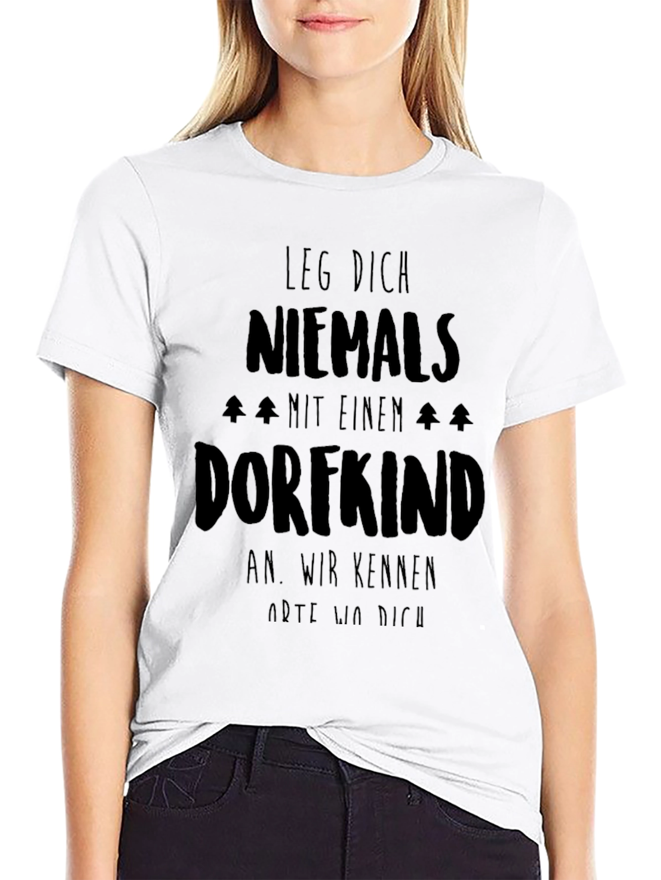 Black Leg Dich Niemals Dorfkind T-Shirt view 9