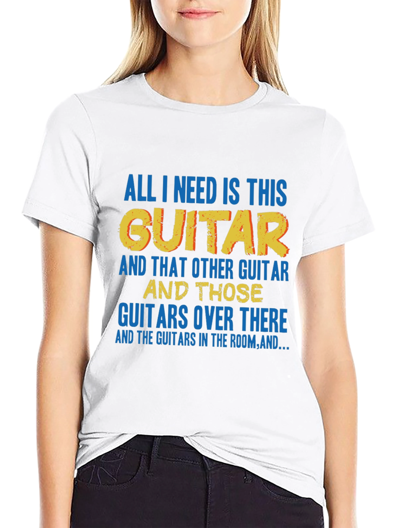 Black Guitar Lover T-Shirt view 9