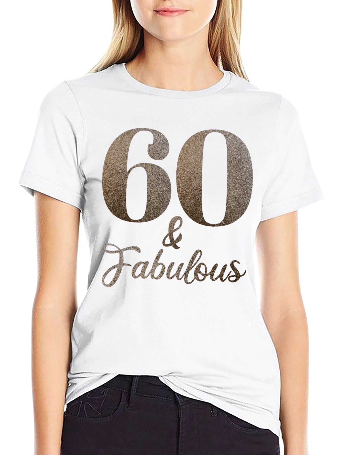 Black 60 & Fabulous Black T-Shirt view 9