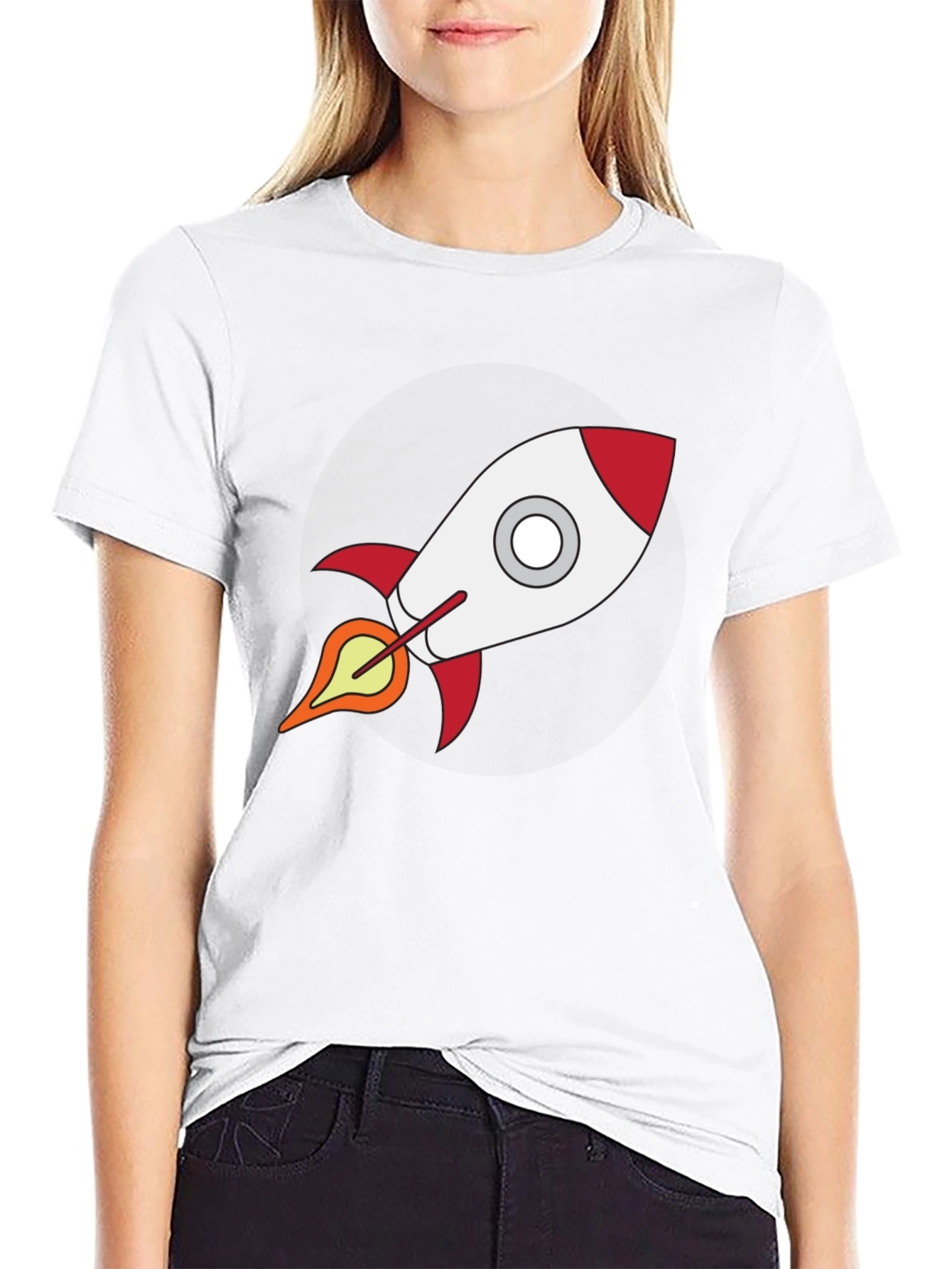 Black Rocket Graphic Black T-Shirt view 9