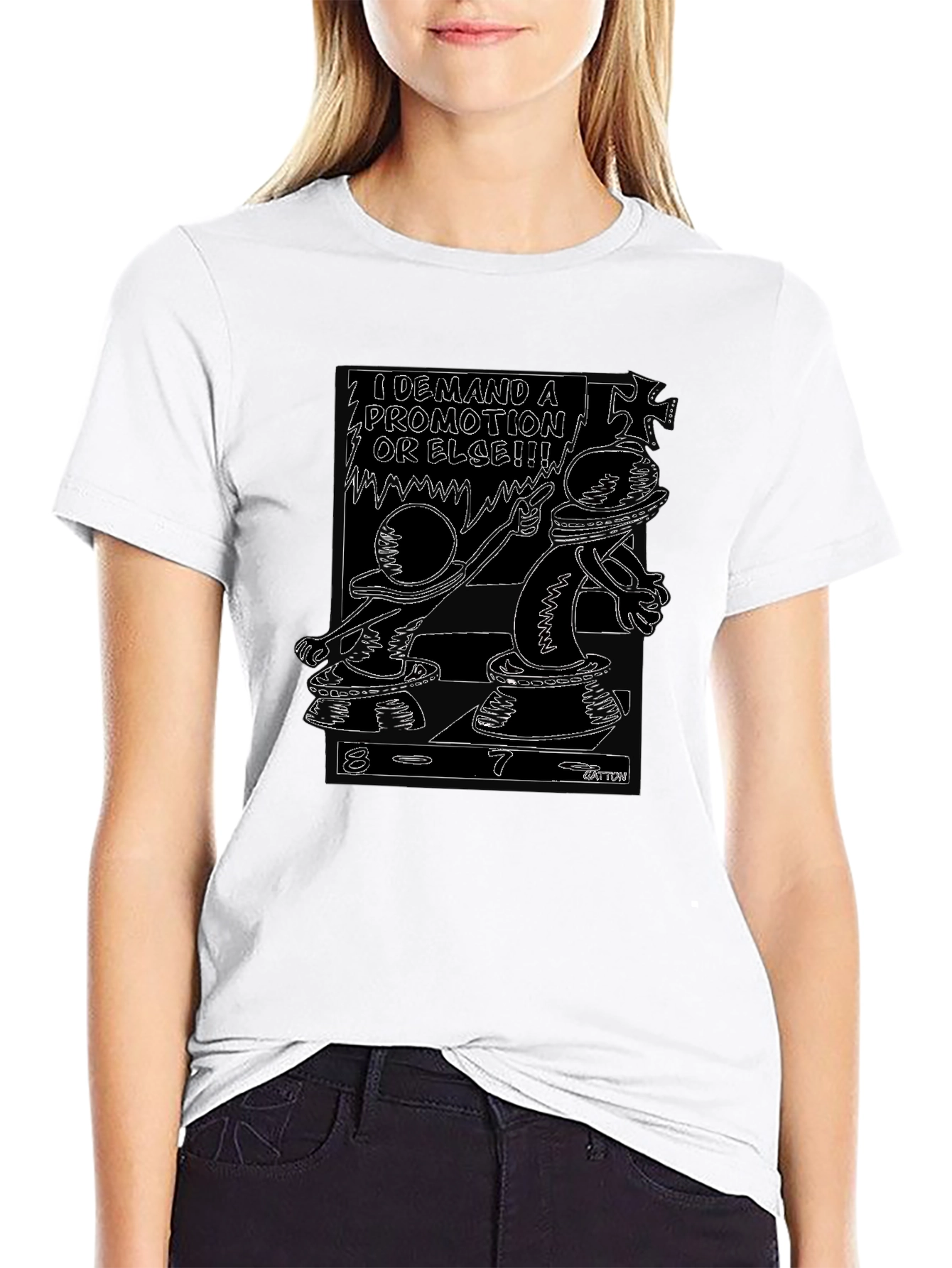 Black Demand A Promotion Black T-Shirt view 9