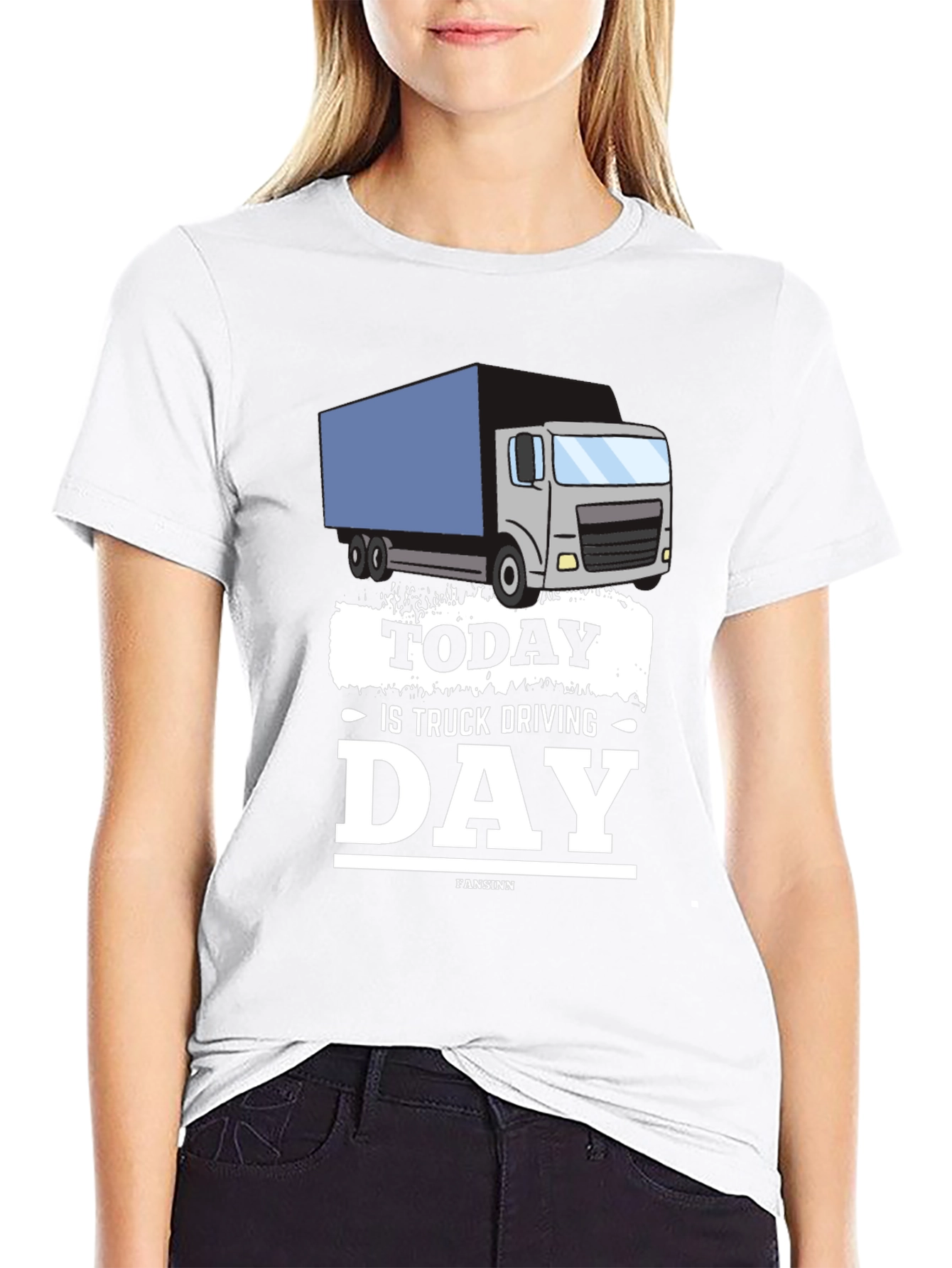 Black Today Is Truck Driving Day T-Shirt view 9