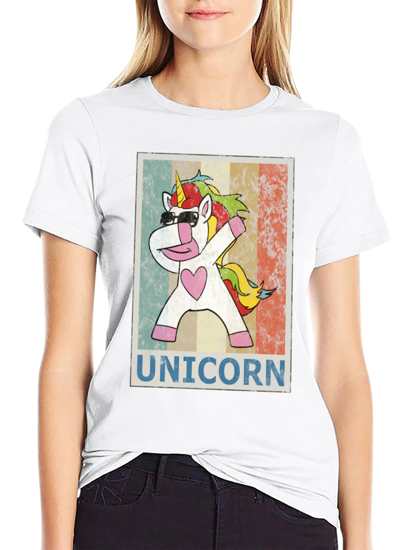 Black Dabbing Unicorn T-Shirt - Fun Graphic Tee view 9
