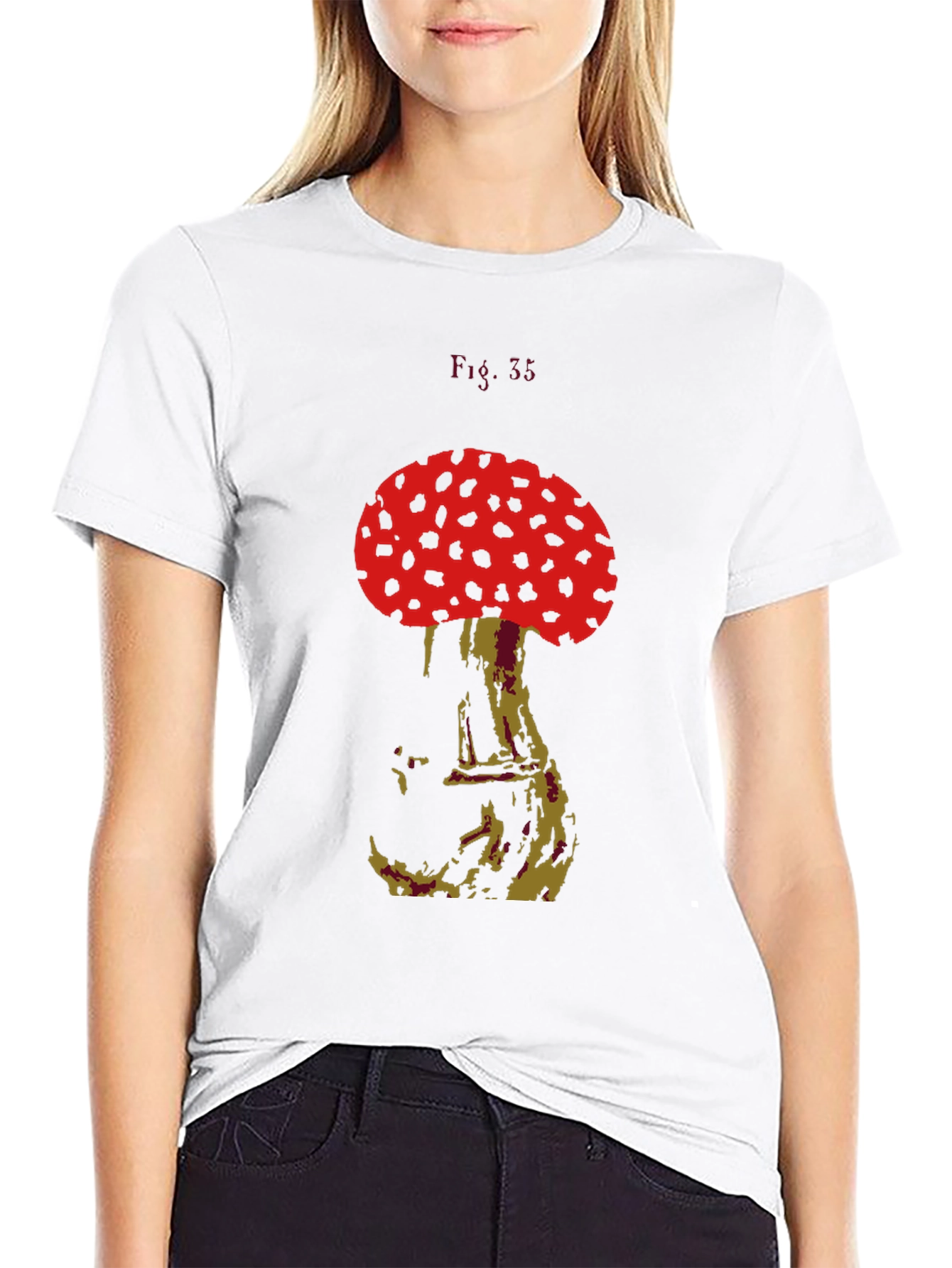 Black Mushroom Graphic Tee - Unique Design view 9