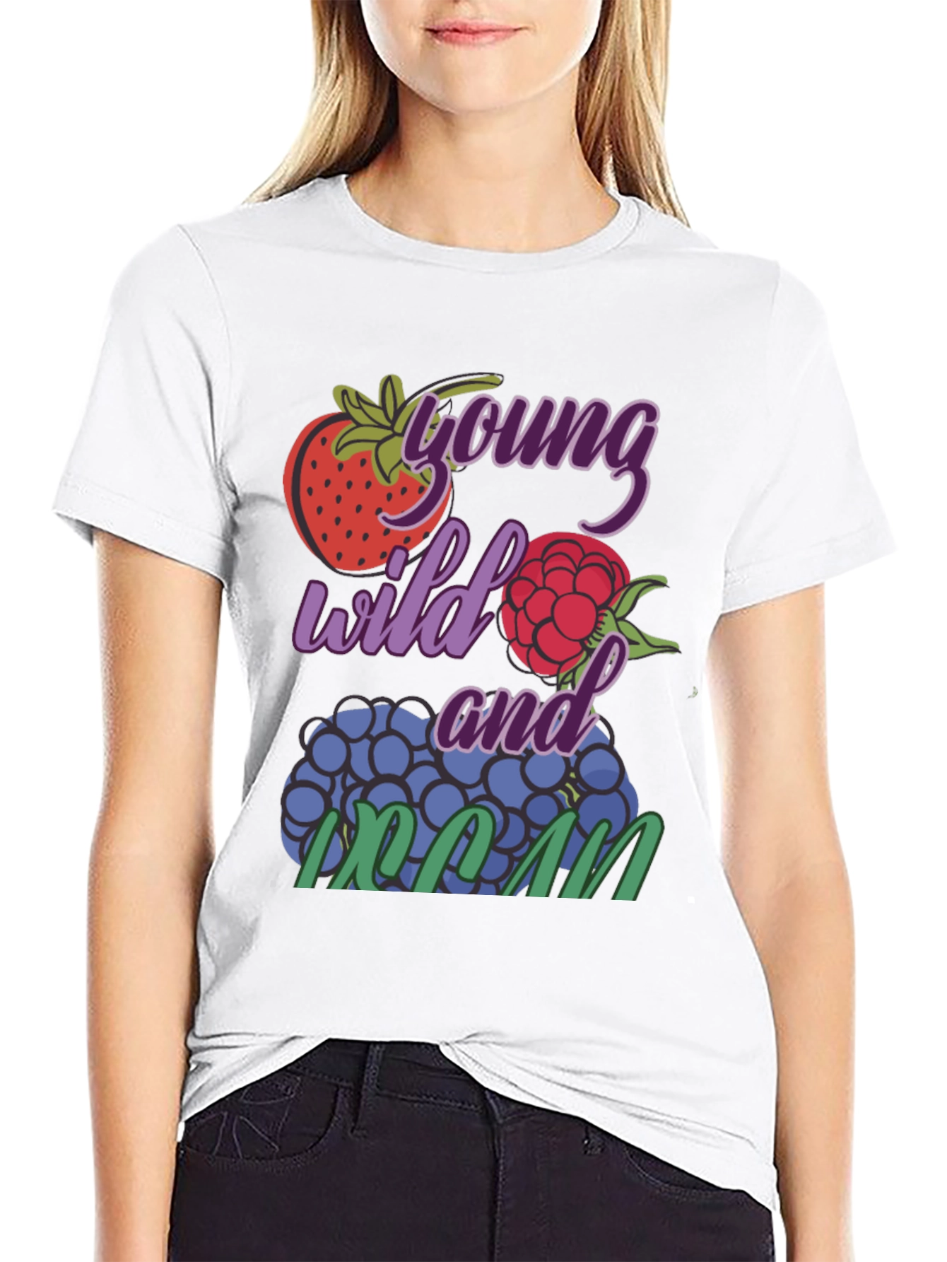 Black Young Wild And Cran T-Shirt view 9