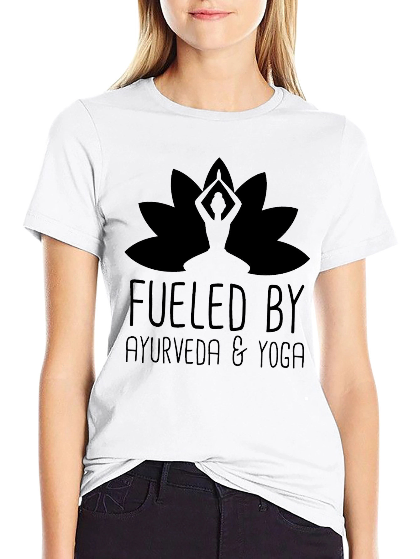 Fueled By Ayurveda & Yoga Black T-Shirt - 9