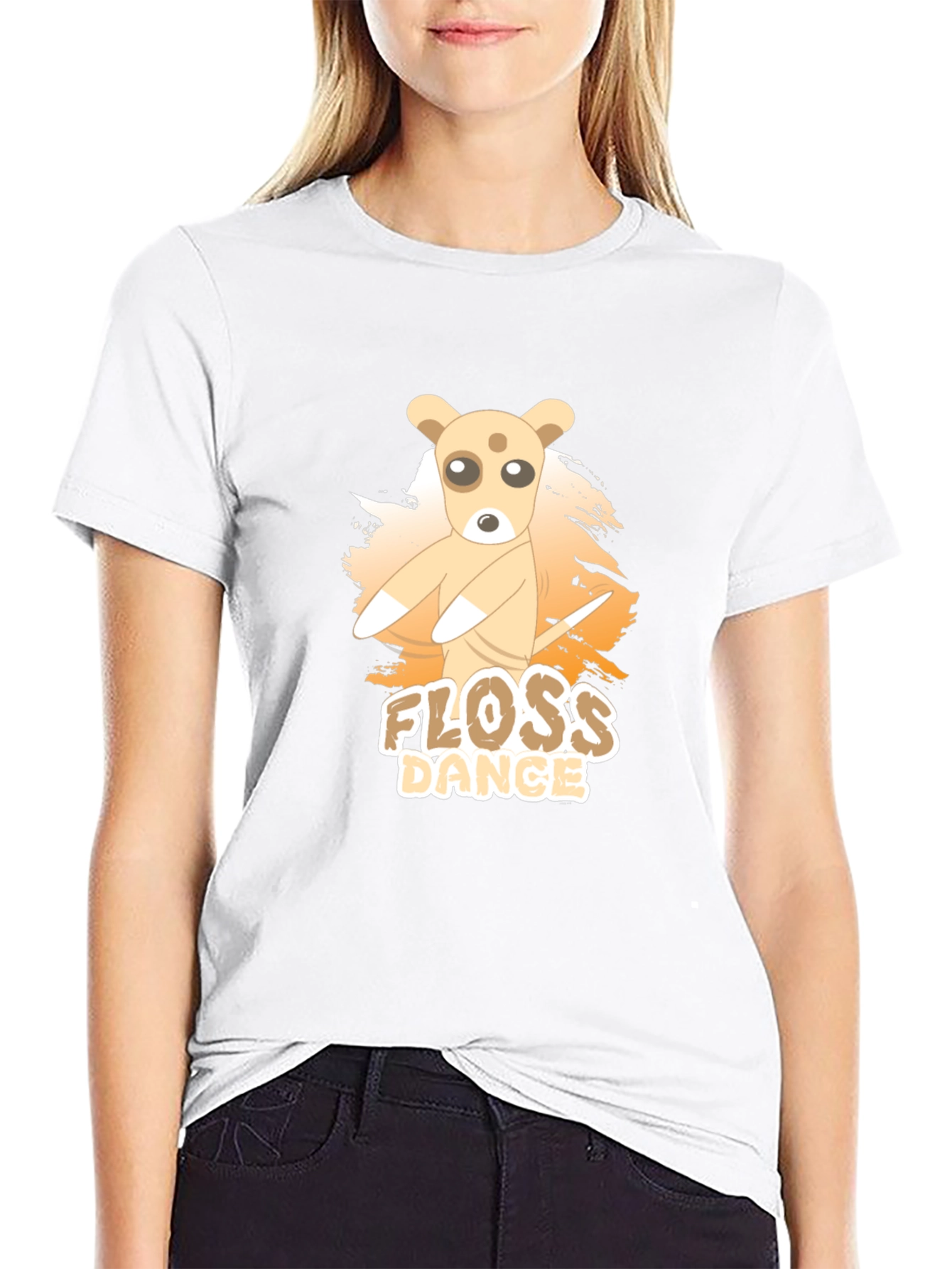 Black Floss Dance Graphic Tee - Cute Dog Design view 9