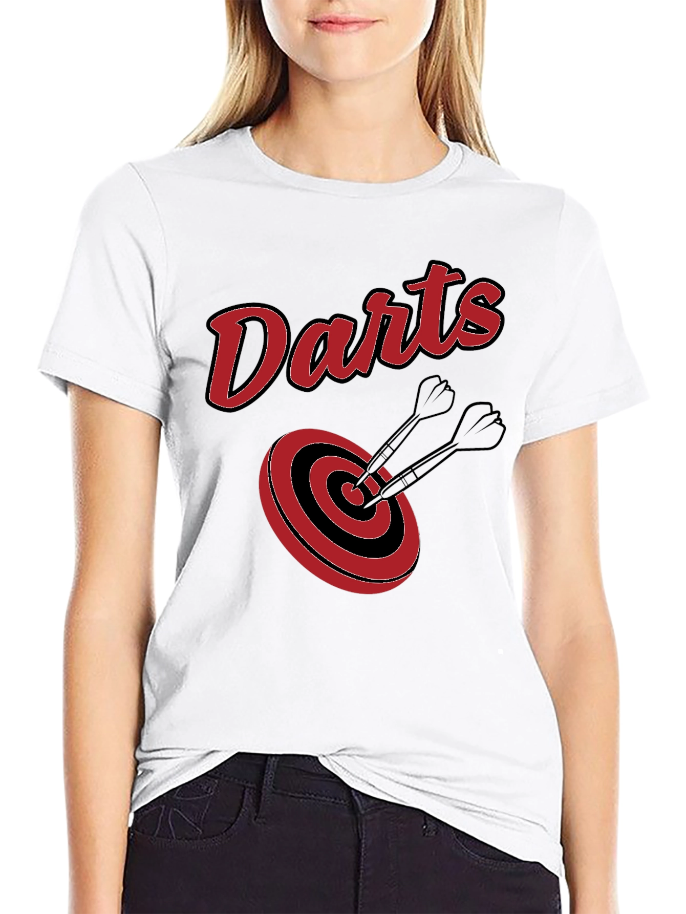 Black Darts Target Graphic Tee - Black Cotton T-Shirt view 9