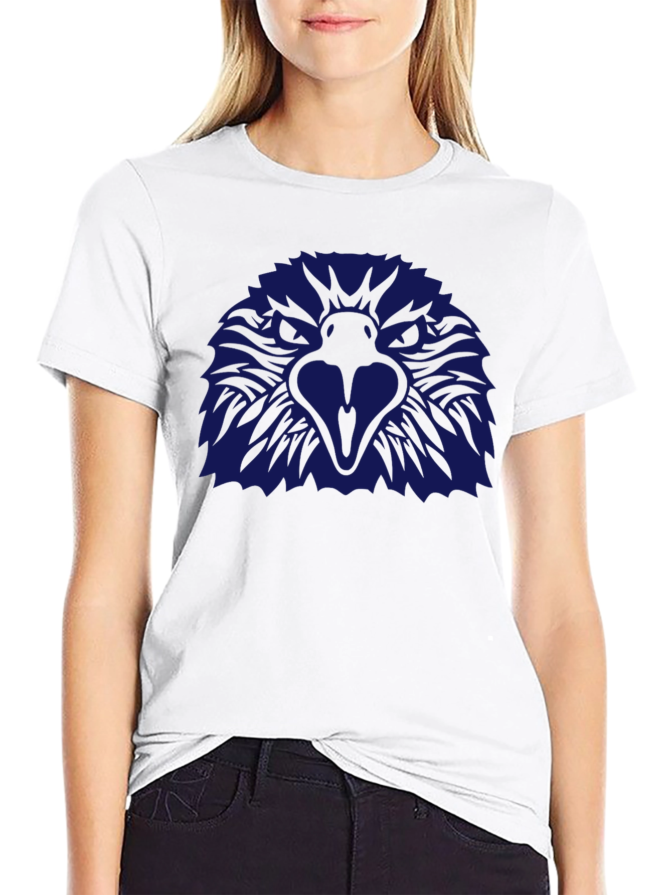Black Eagle Graphic Print T-Shirt - Black view 9