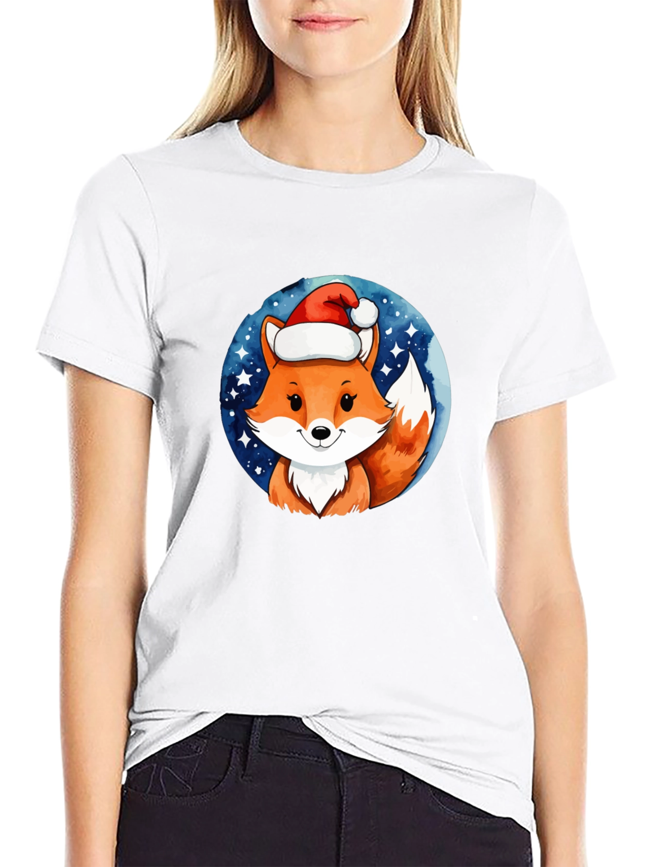 Black Festive Fox Tee - Holiday Cheer! view 9