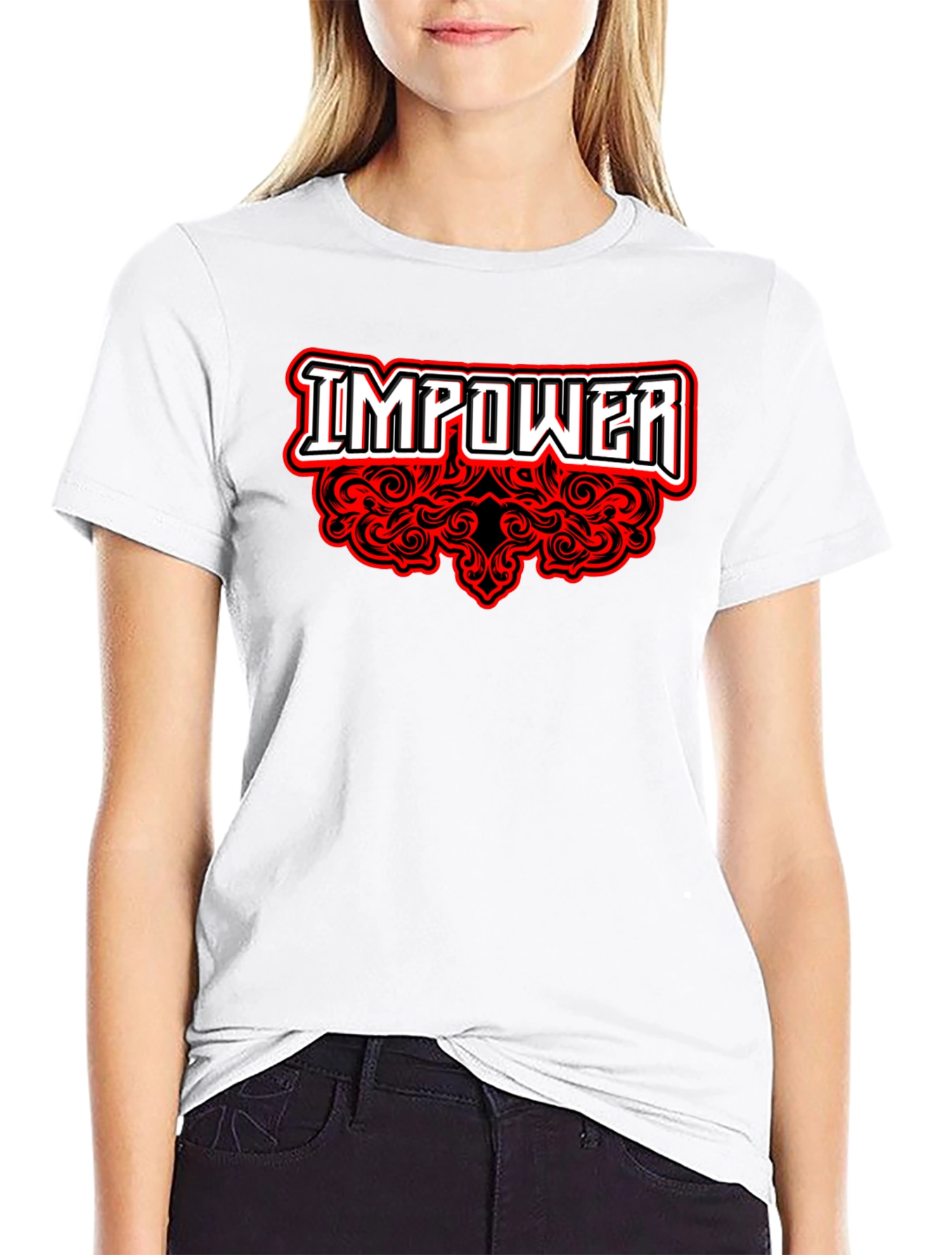 Black Empower Graphic Tee - Black T-Shirt view 9