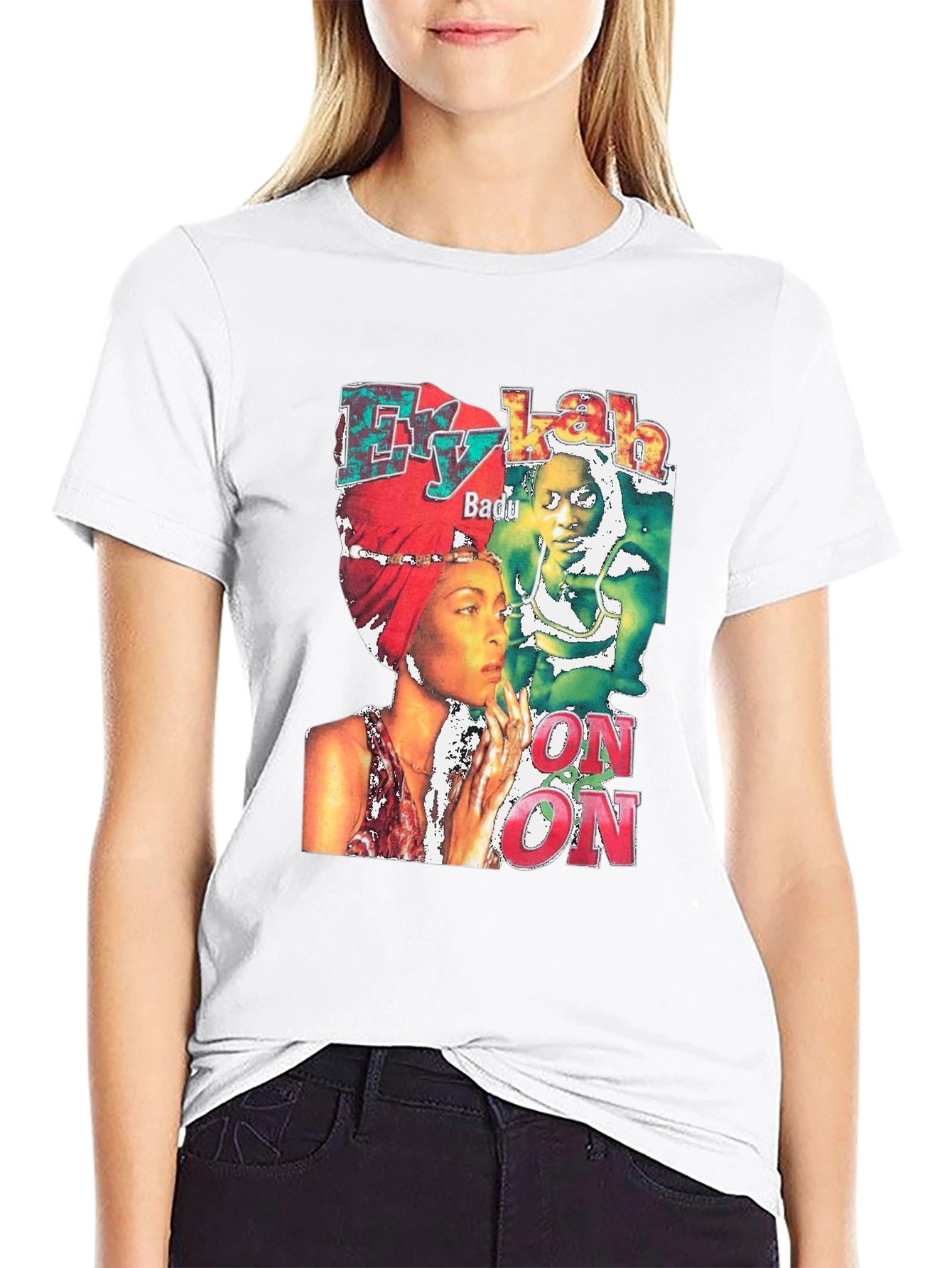 Black Erykah Badu Graphic T-Shirt Black view 9