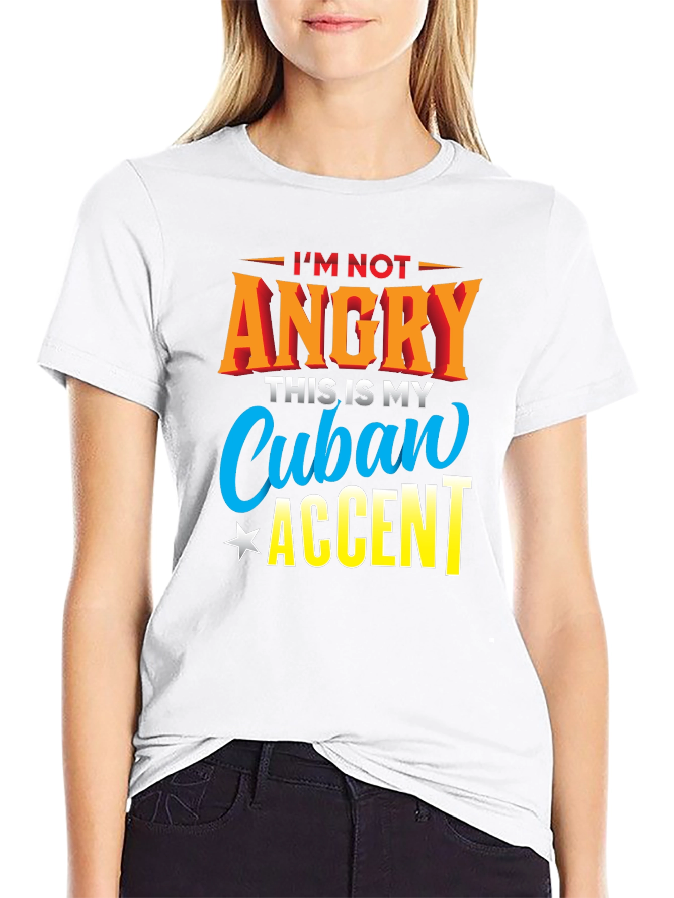 Black Cuban Accent T-Shirt - Humorous Graphic Tee view 9