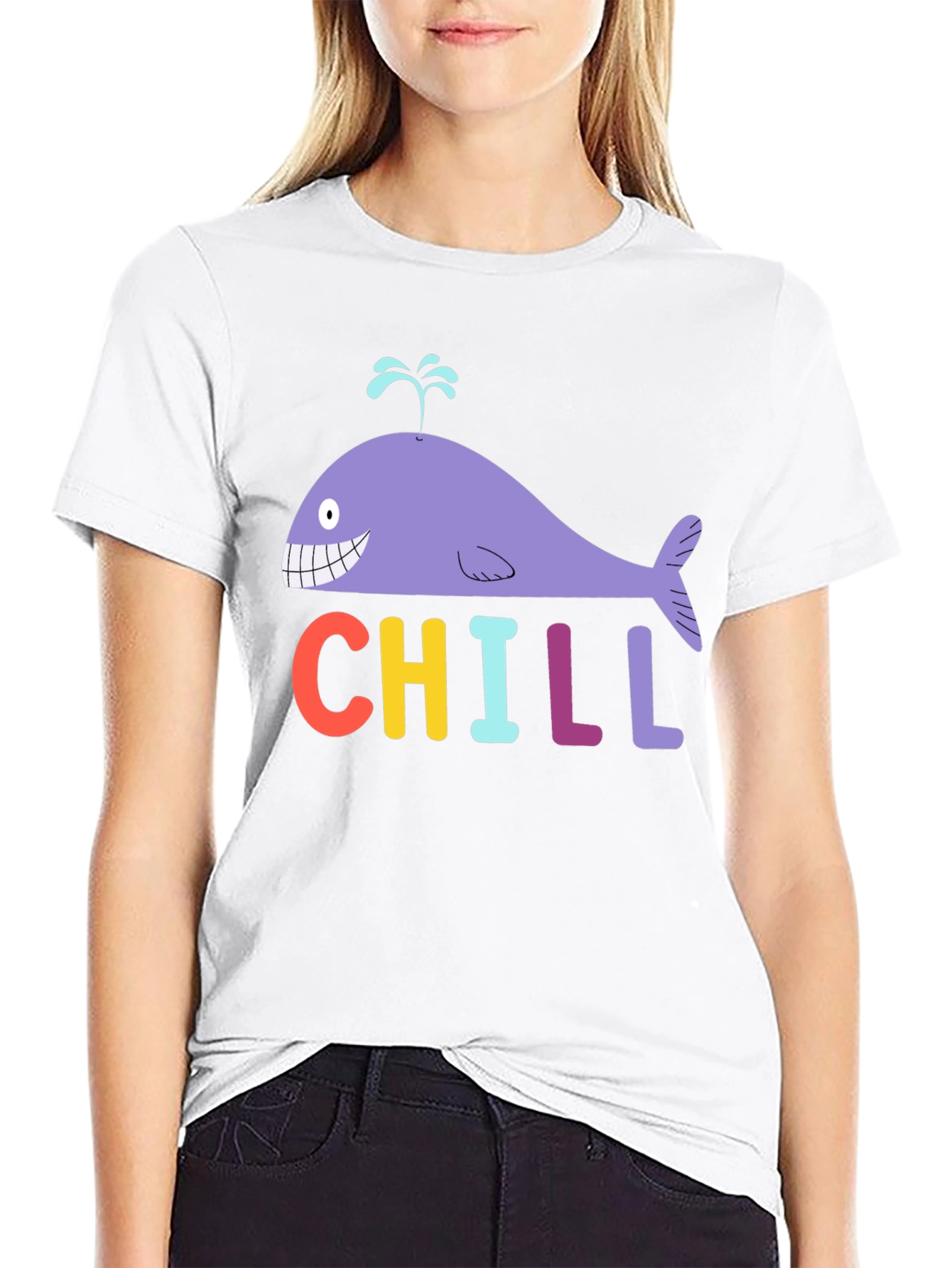 Black Chill Whale Graphic Tee - Unisex view 9