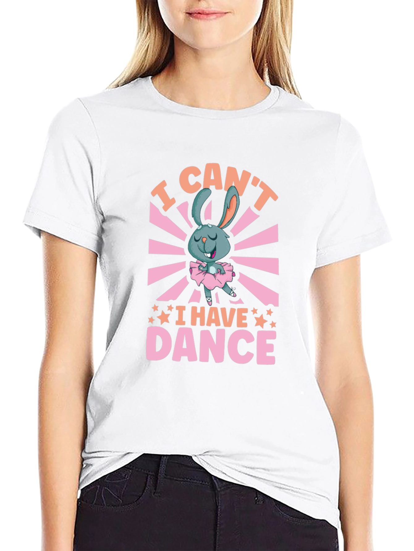 Black I Can't I Have Dance Graphic Tee - Unisex view 9