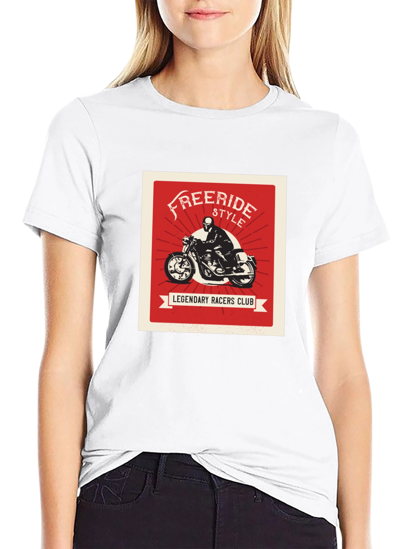 Black Freeride Style Legendary Racers Club Black T-Shirt view 9