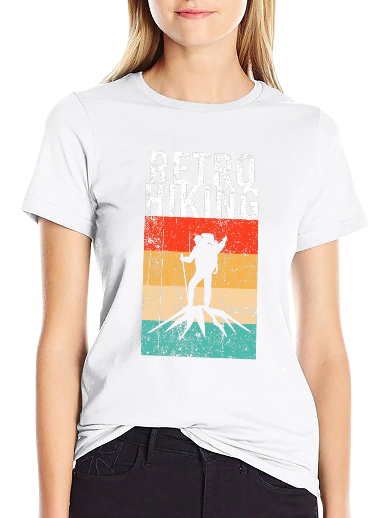 Black Retro Hiking T-Shirt - Vintage Outdoors Adventure Tee view 9