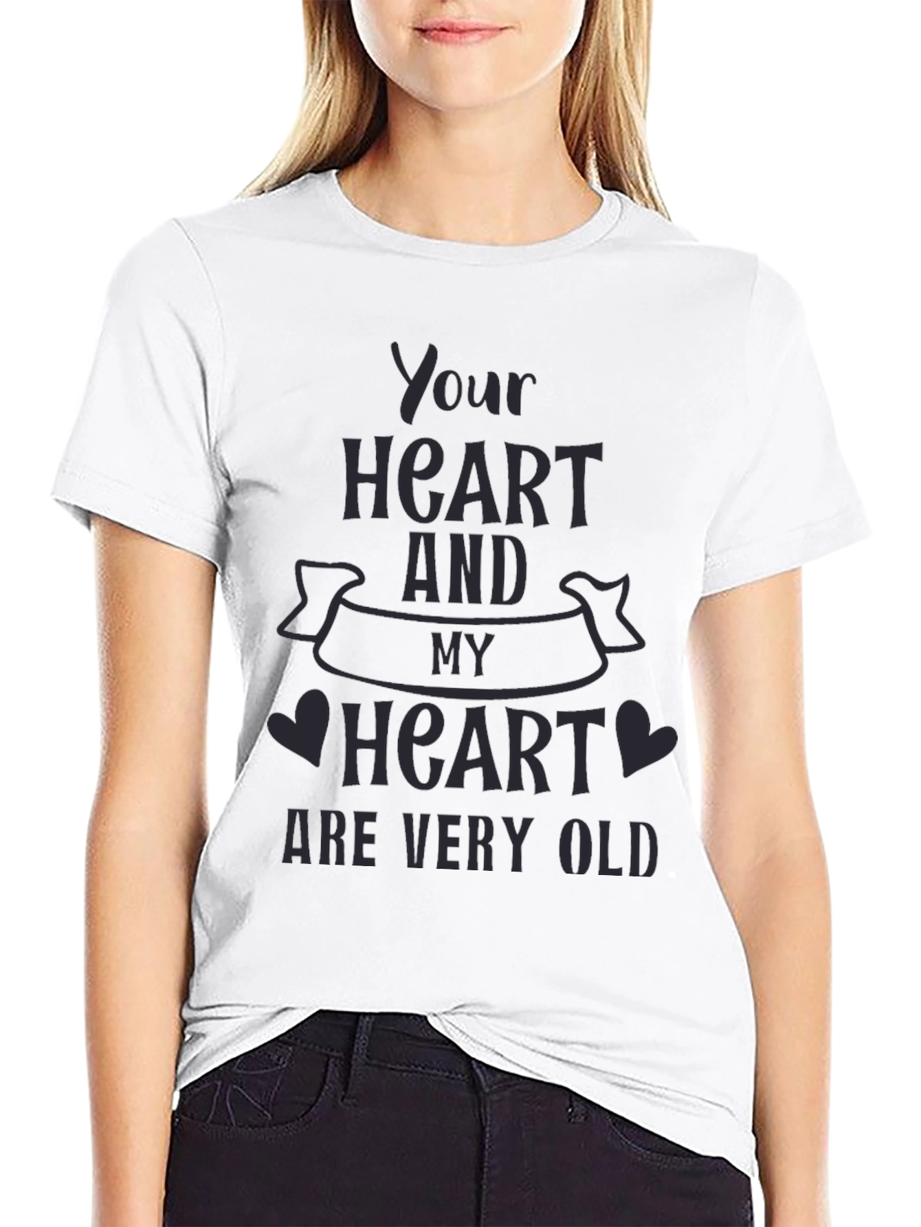 Black Your Heart and My Heart T-Shirt - Black view 9