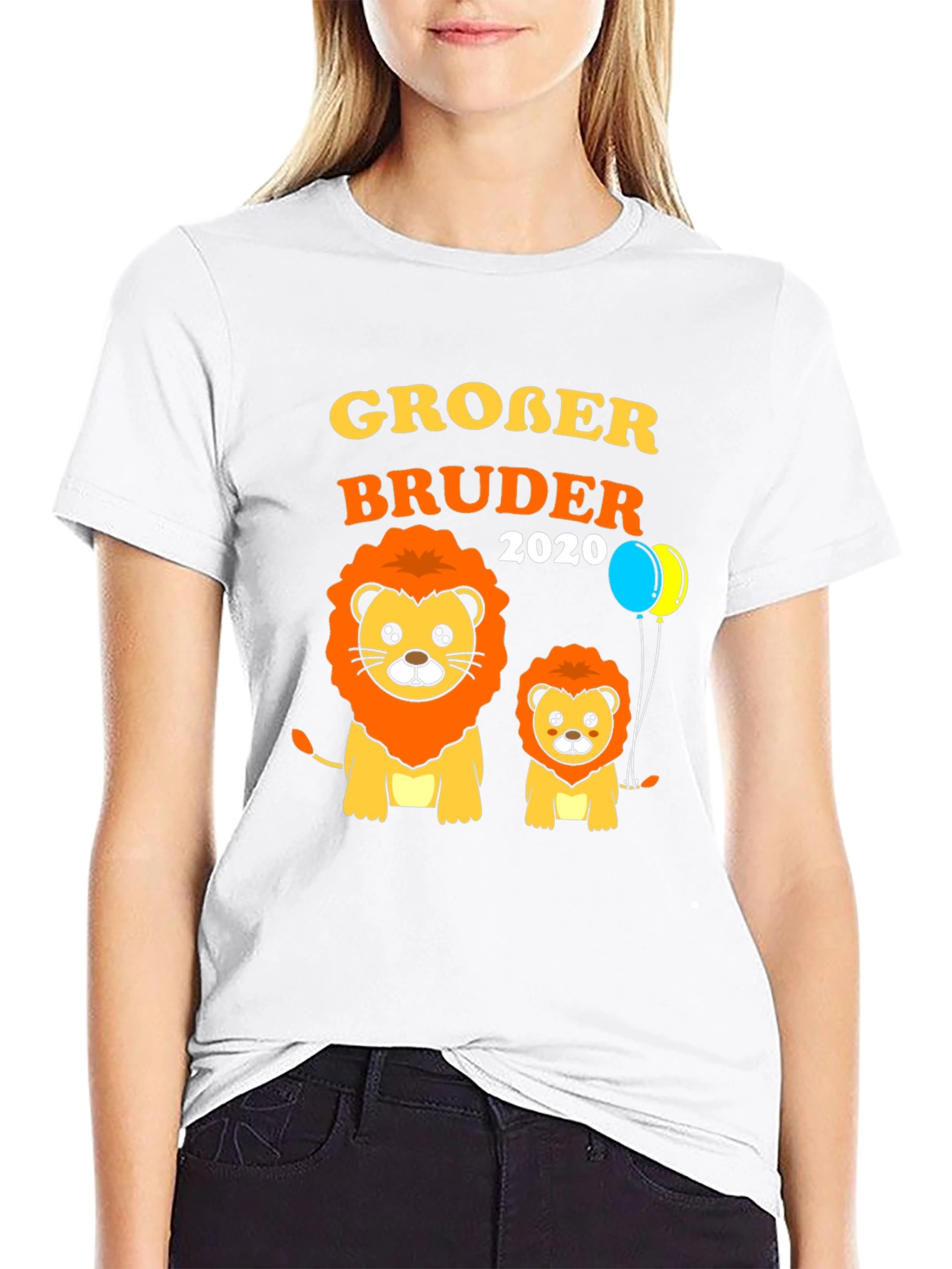 Black Großer Bruder 2020 Lion Graphic Tee view 9
