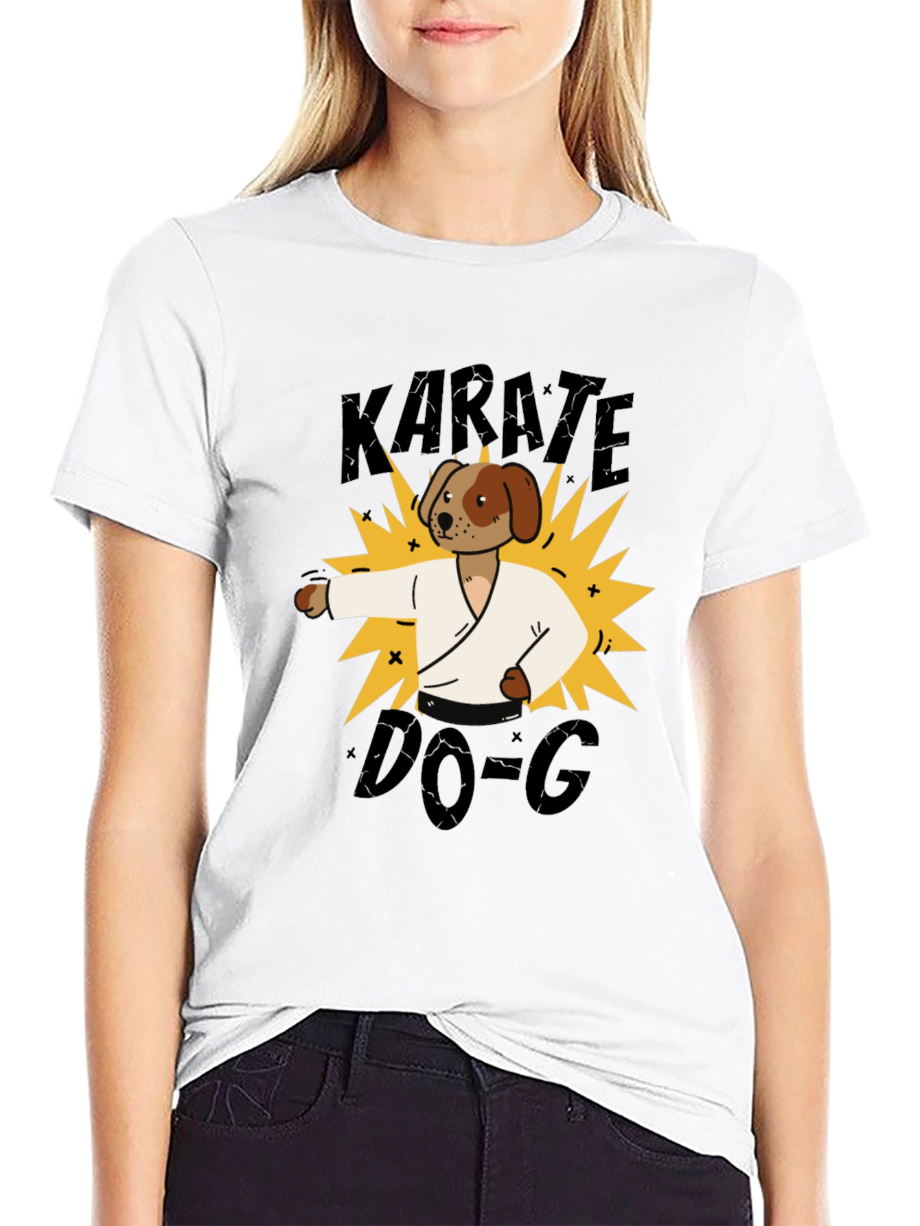 Black Karate Dog T-Shirt - Martial Arts Fun! view 9
