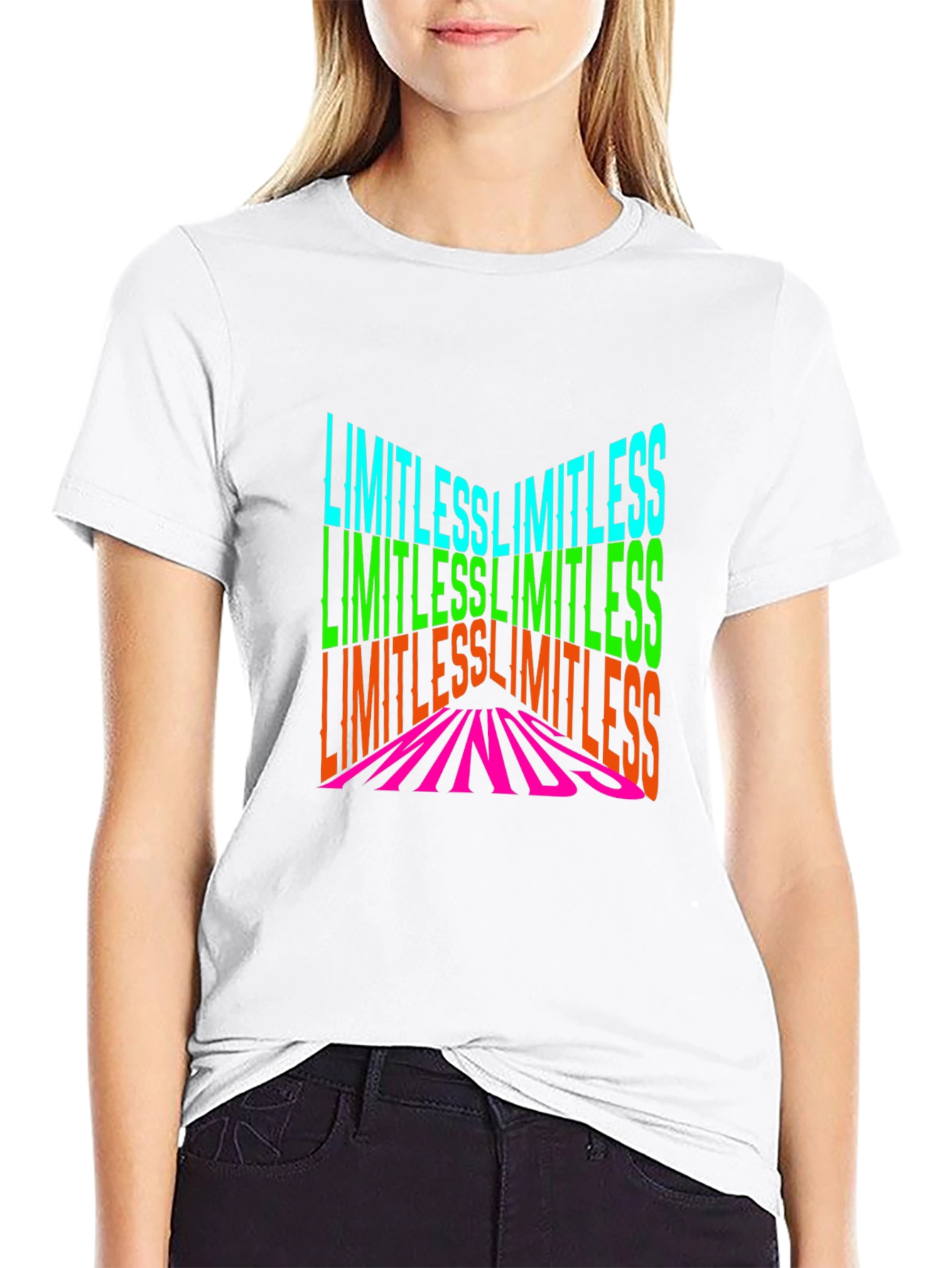 Black Limitless Minds Graphic Print Black T-Shirt view 9