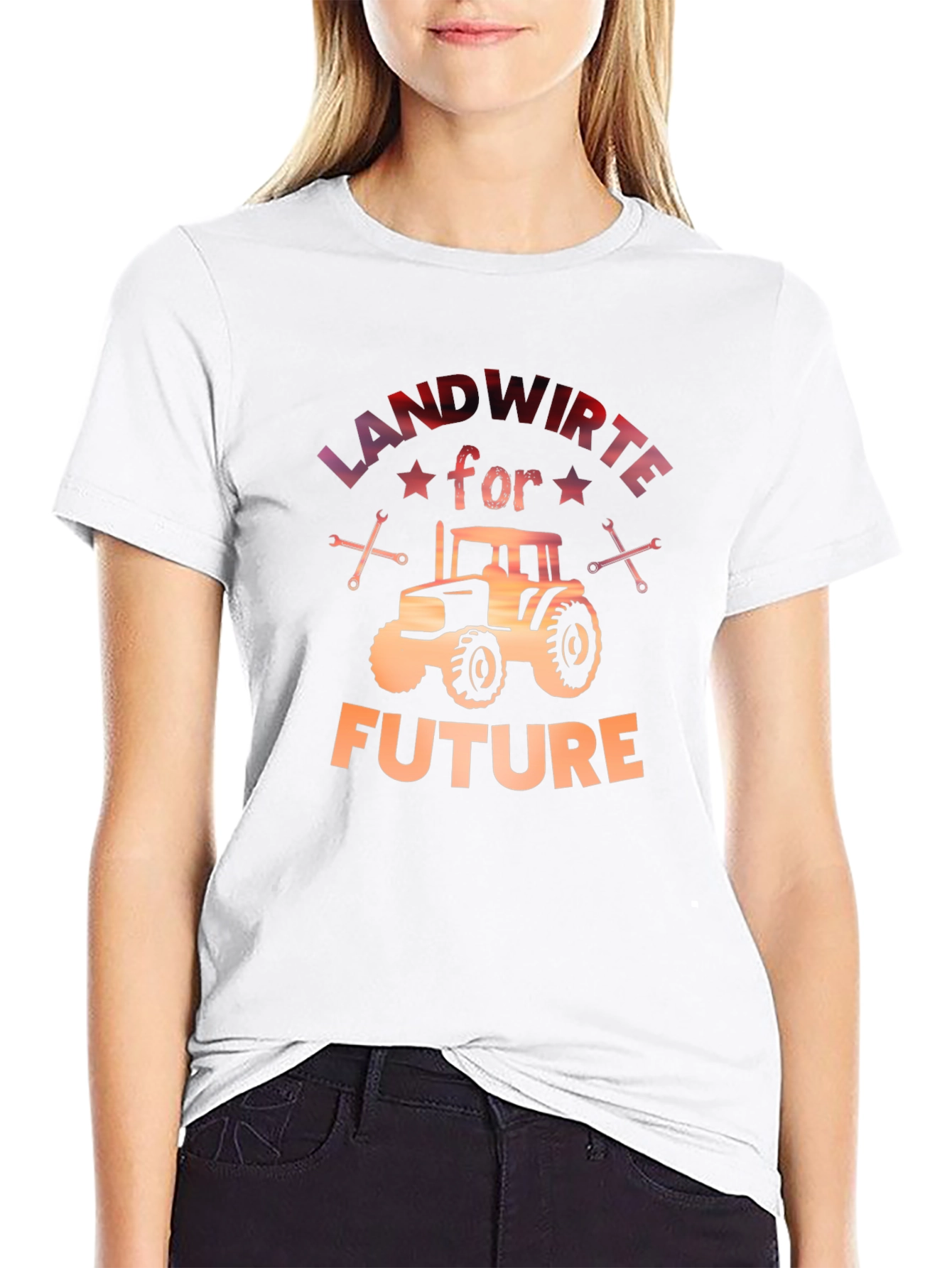 Black Landwirte for Future Tractor T-Shirt view 9
