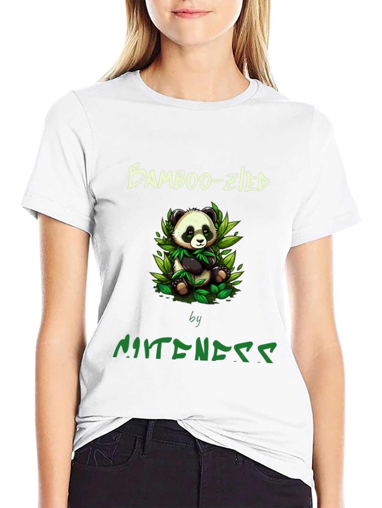 Black Bamboo-zled Panda Graphic Tee -  Unique Style view 9