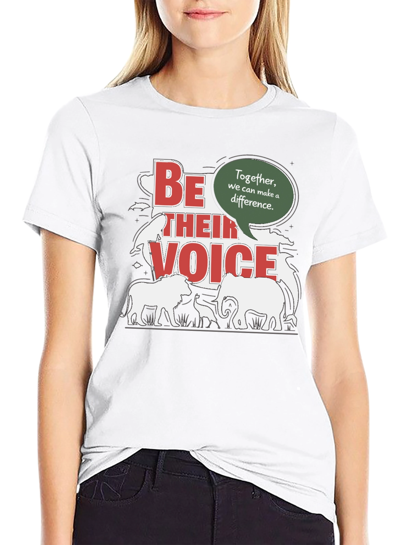 Black Be Their Voice T-Shirt - Animal Conservation Tee view 9