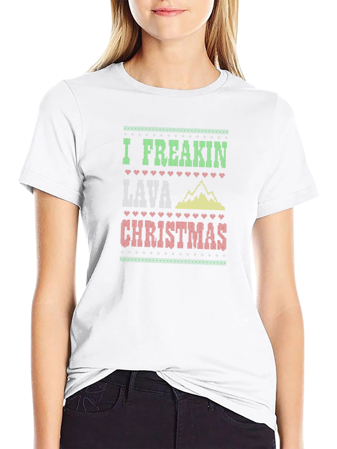 Freakin' Lava Christmas Ugly Sweater Style T-Shirt - 9