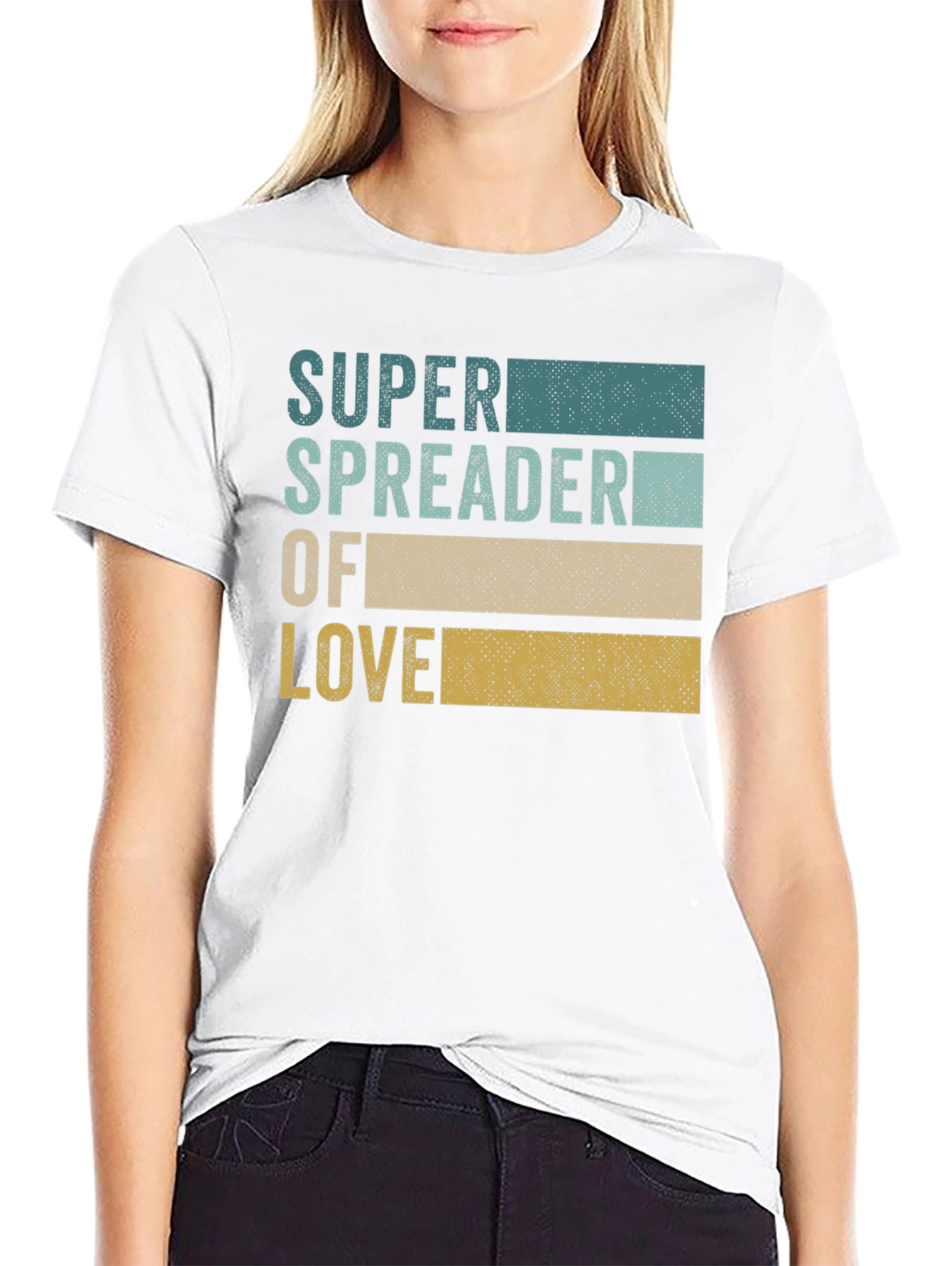Black Super Spreader of Love Graphic Tee - Black view 9