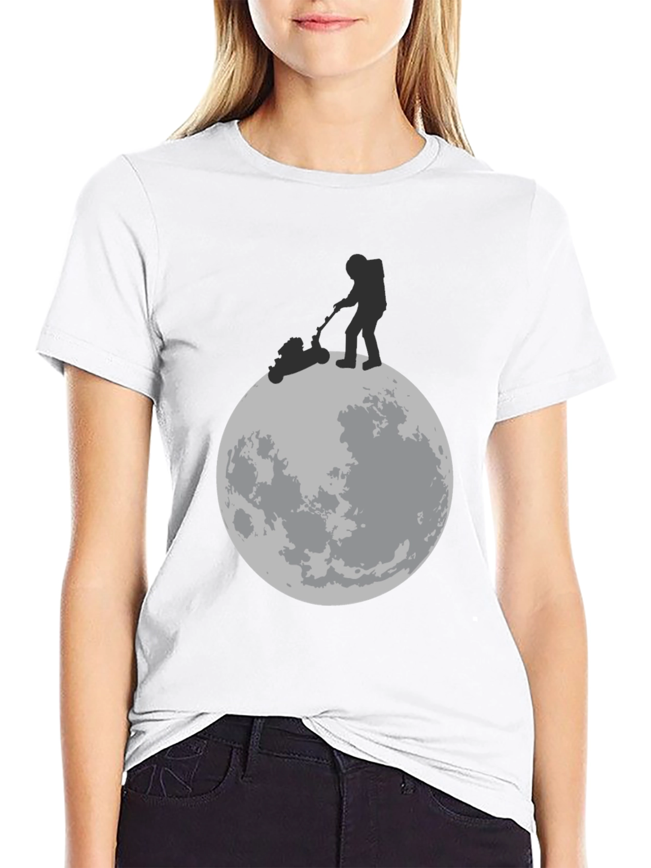 Black Moon Mowing Graphic T-Shirt view 9